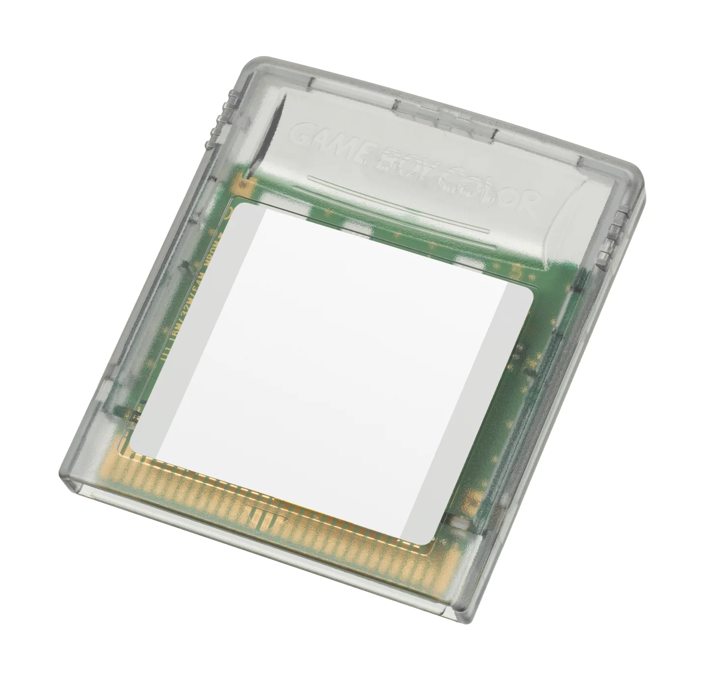 Transparante Game Boy Color-cartridge zonder etiket