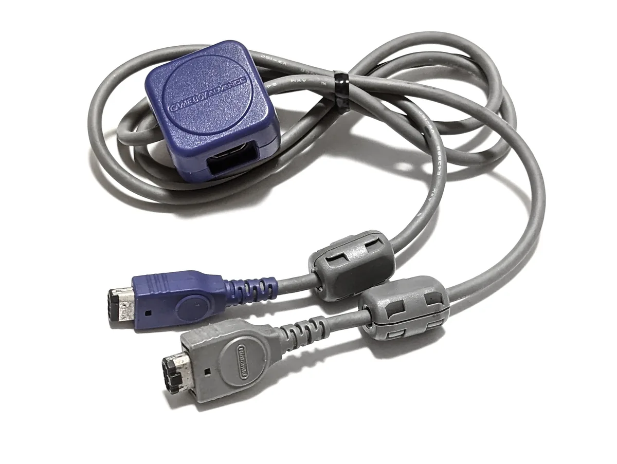 Originele Nintendo AGB-005 Game Link-kabel met paarse en grijze stekker