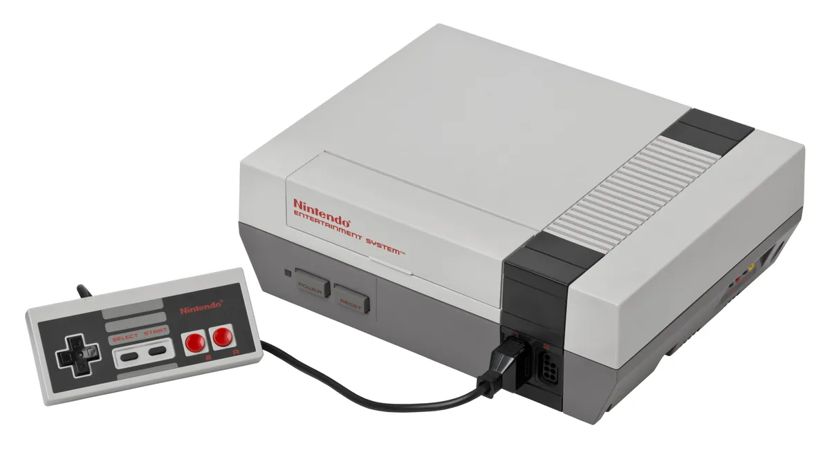 Nintendo Entertainment System met originele rechthoekige controller