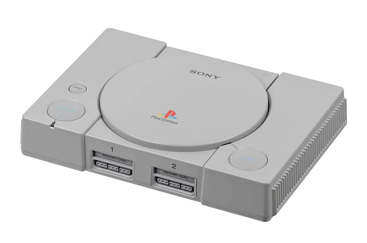 Originele grijze Sony PlayStation-console