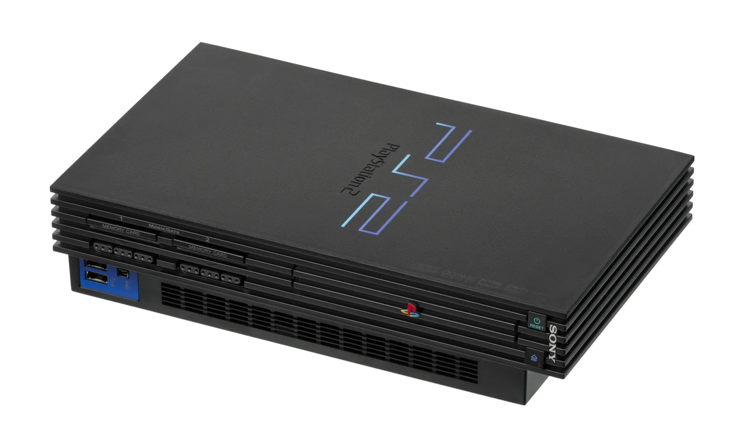 Zwarte PlayStation 2-console