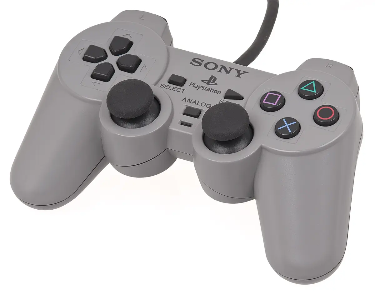 PlayStation 1 DualShock-controller met twee analoge sticks