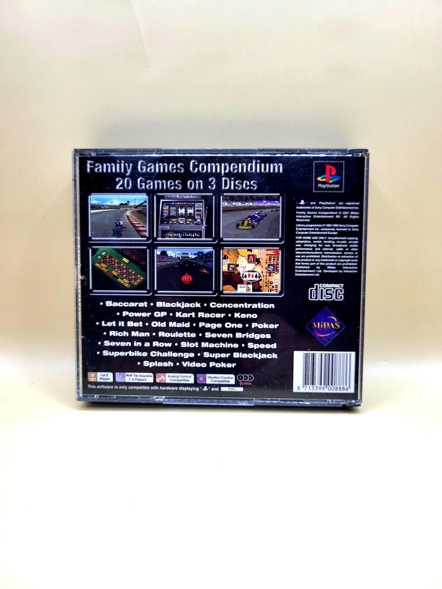 20 Games Family Games Compendium - PlayStation 1 - PS1