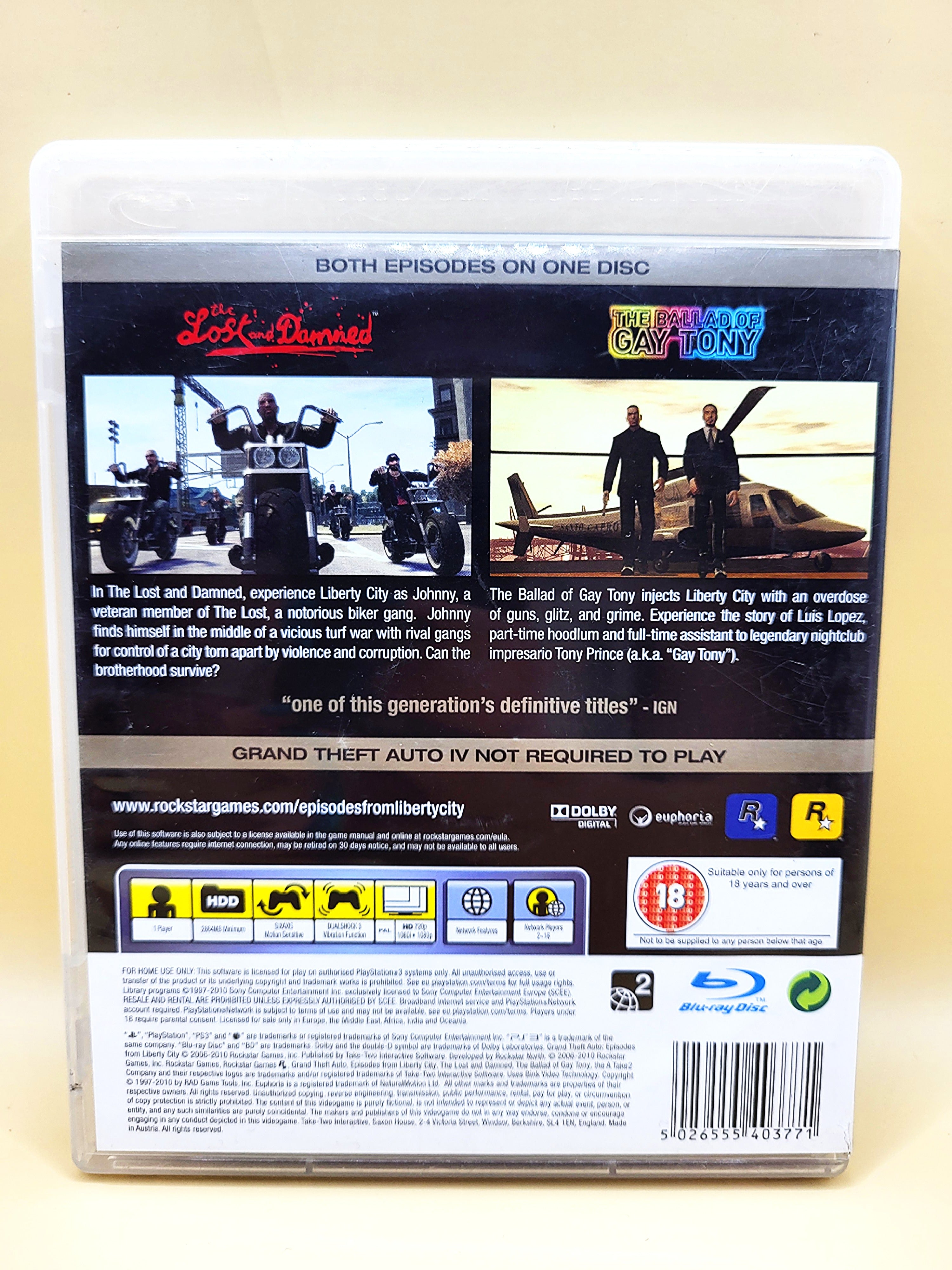 Grand Theft Auto: Episodes From Liberty City - PlayStation 3 - PS3