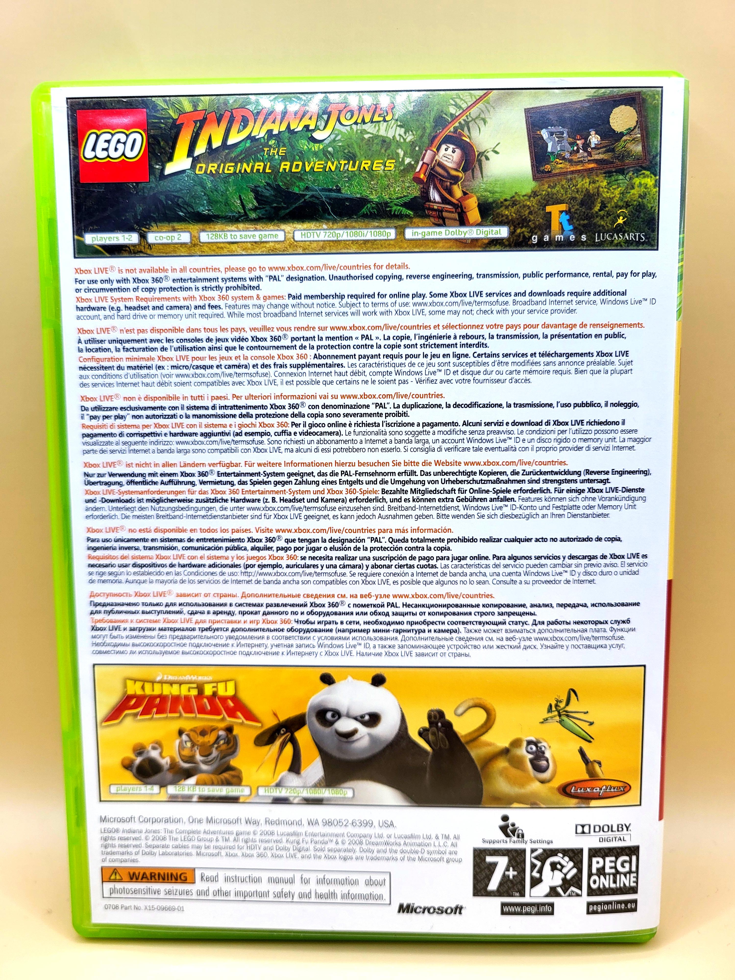 Lego Indiana Jones & Kung Fu Panda - Xbox 360