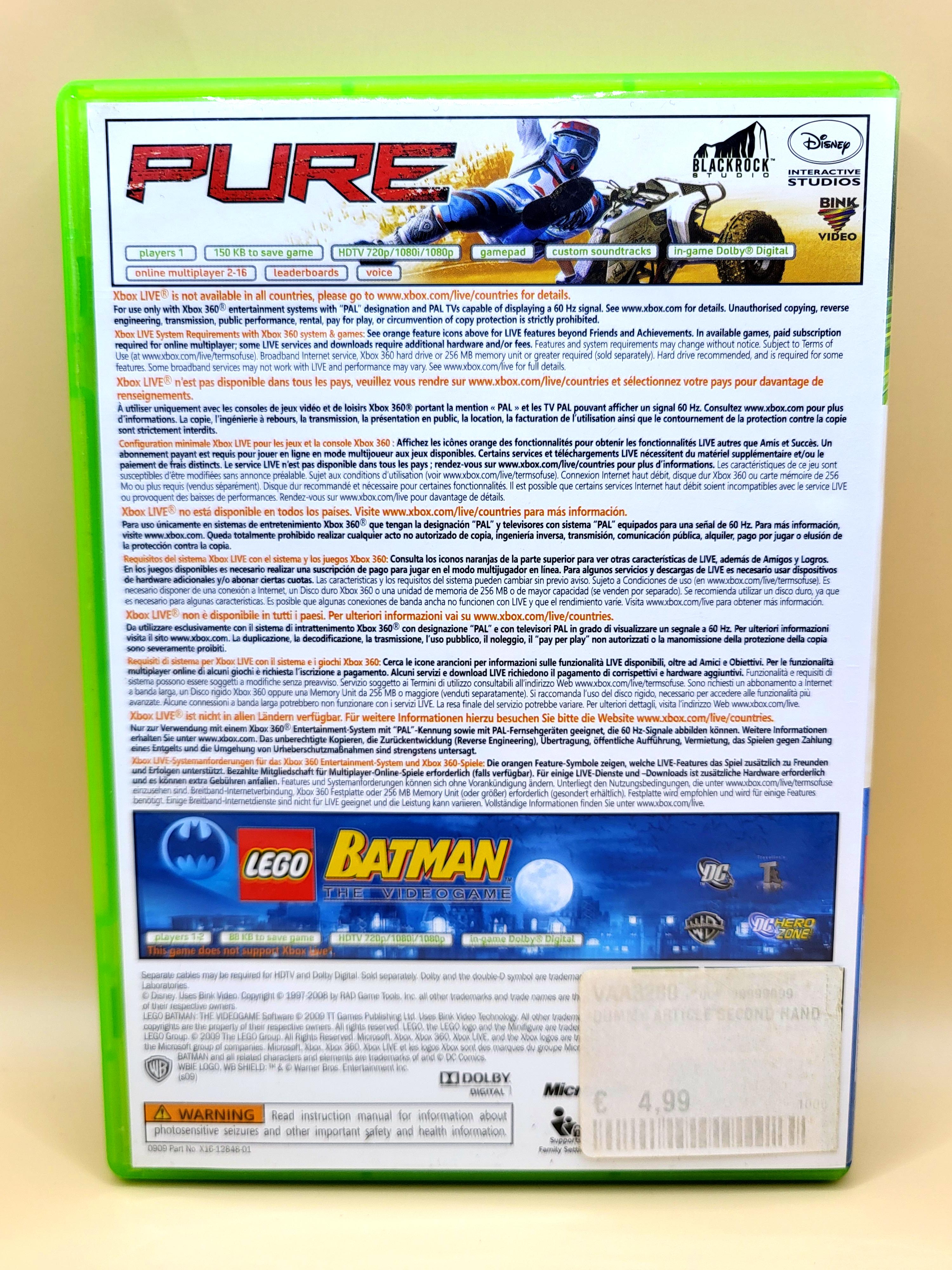 Pure + Lego Batman The Video Game - Xbox 360