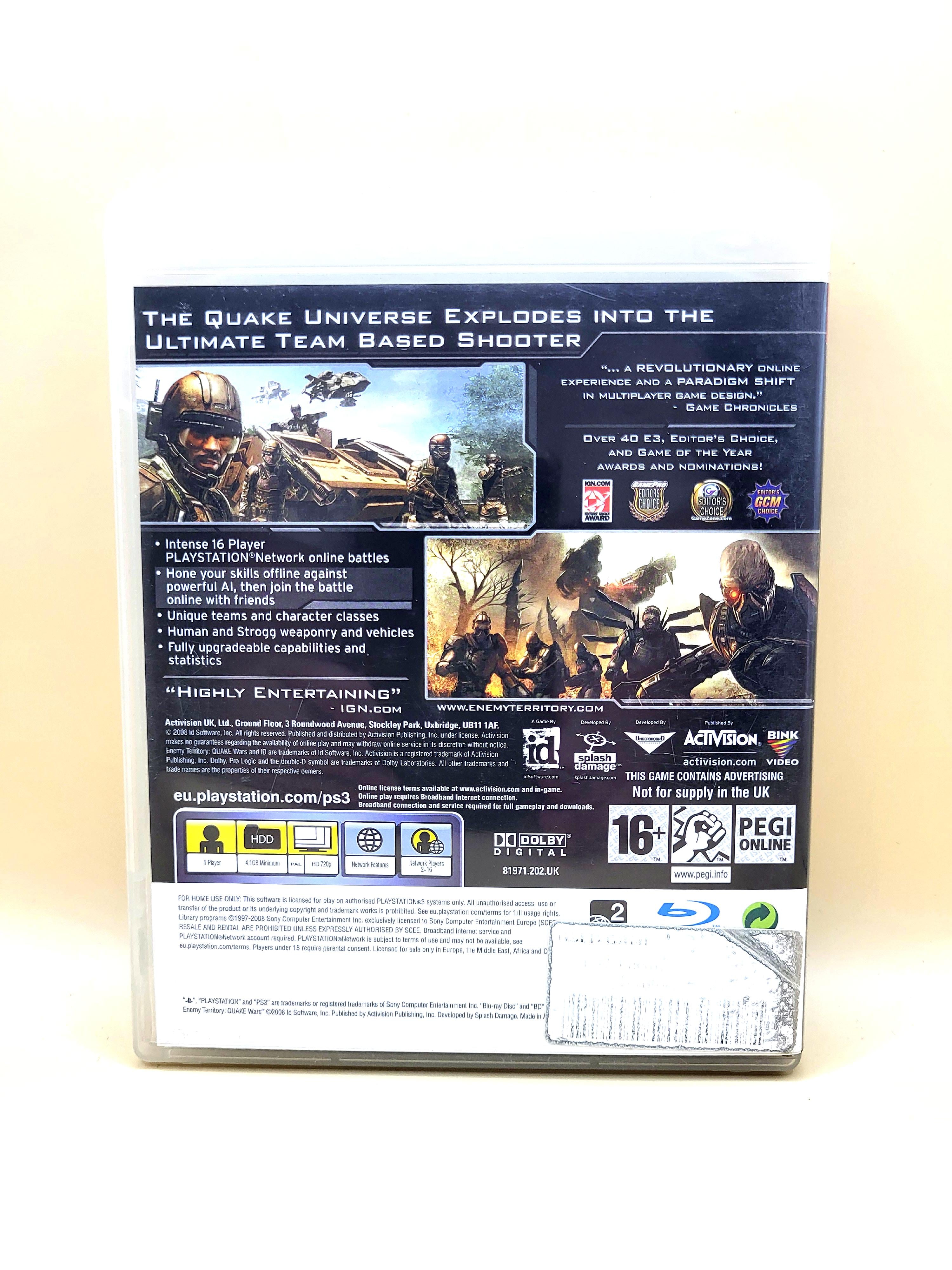 Enemy Territory Quake Wars - PlayStation 3 - PS3