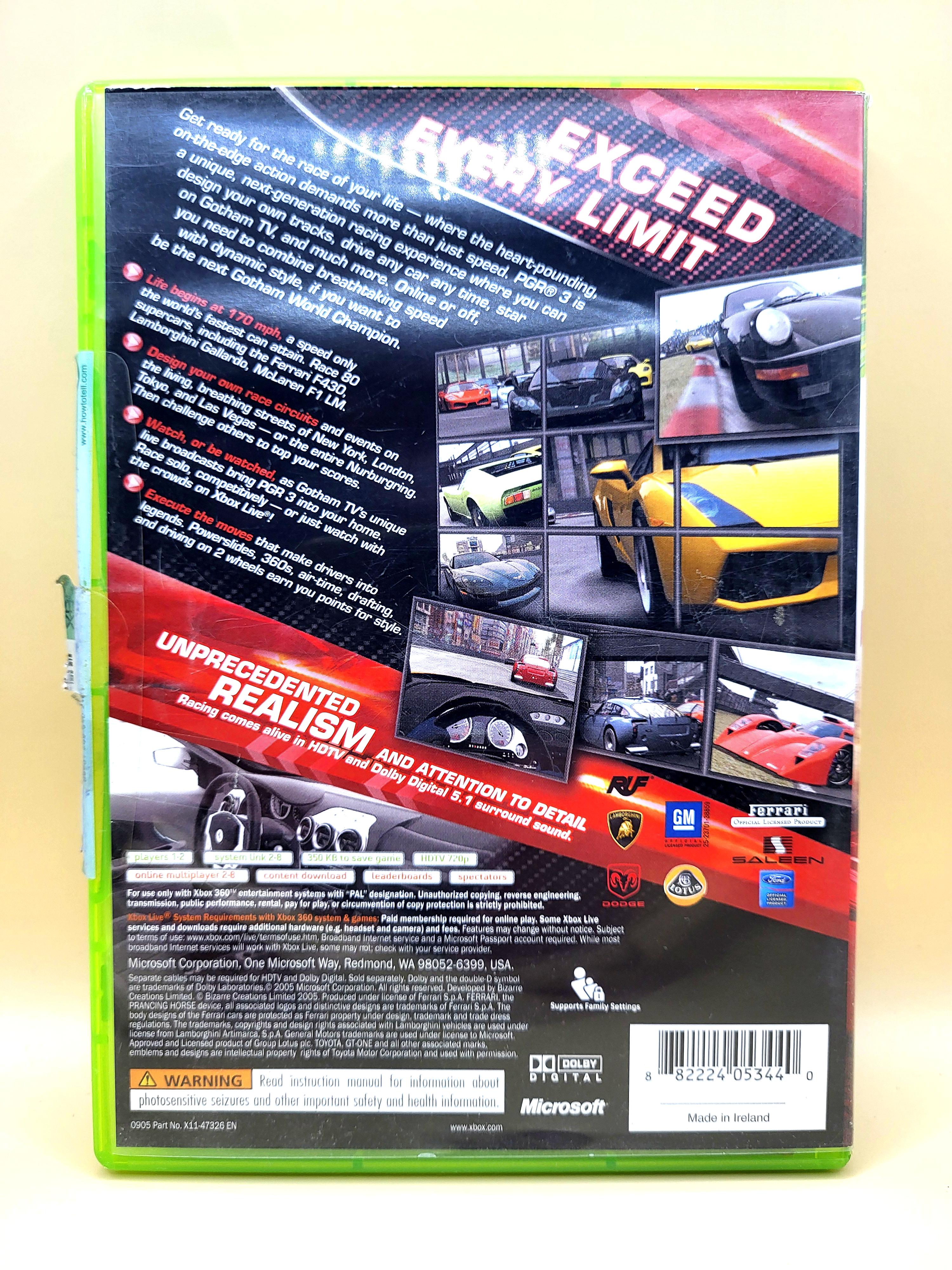Project Gotham Racing 3 - PGR 3 - Xbox 360