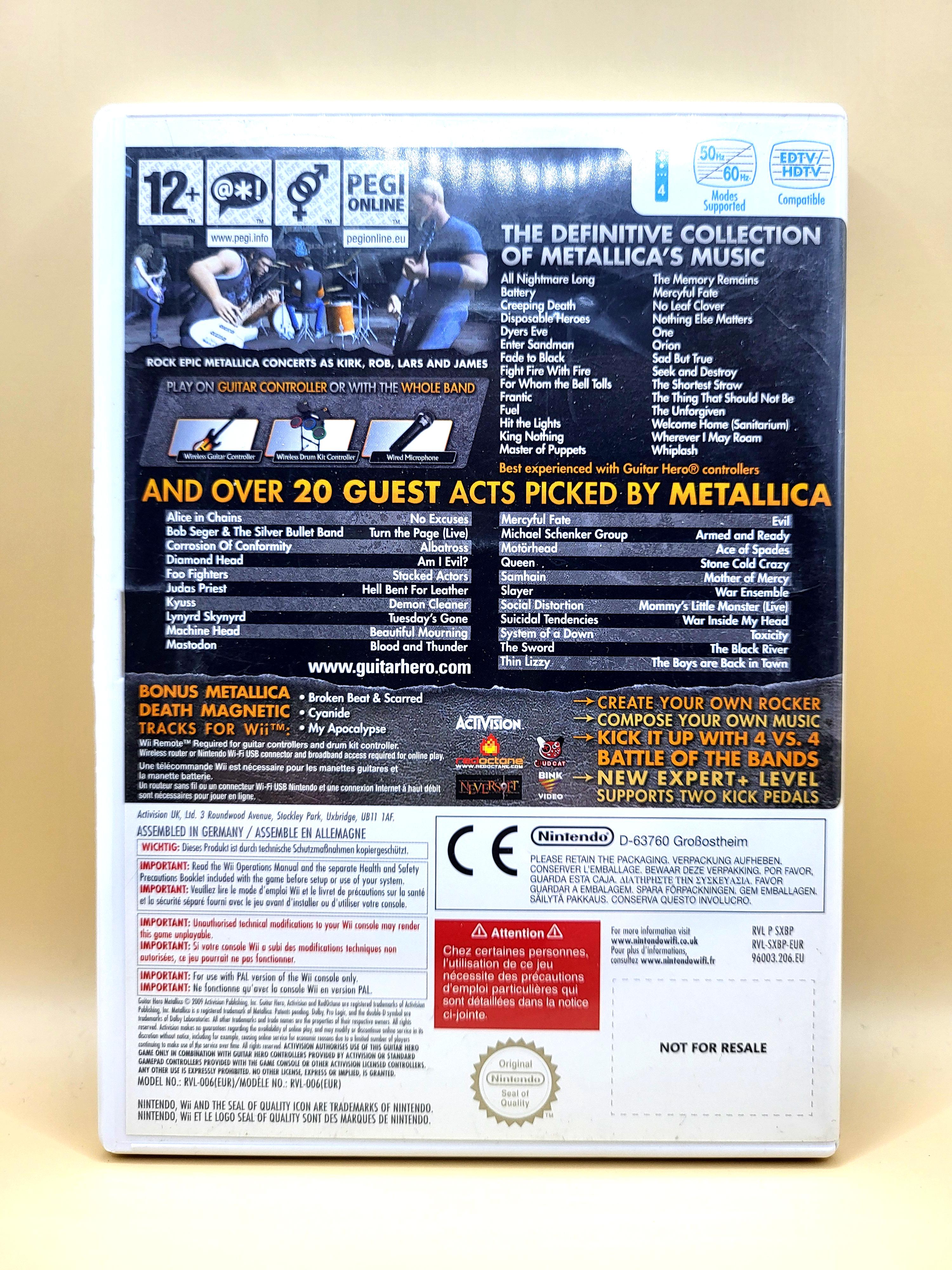 Guitar Hero Metallica - Nintendo Wii