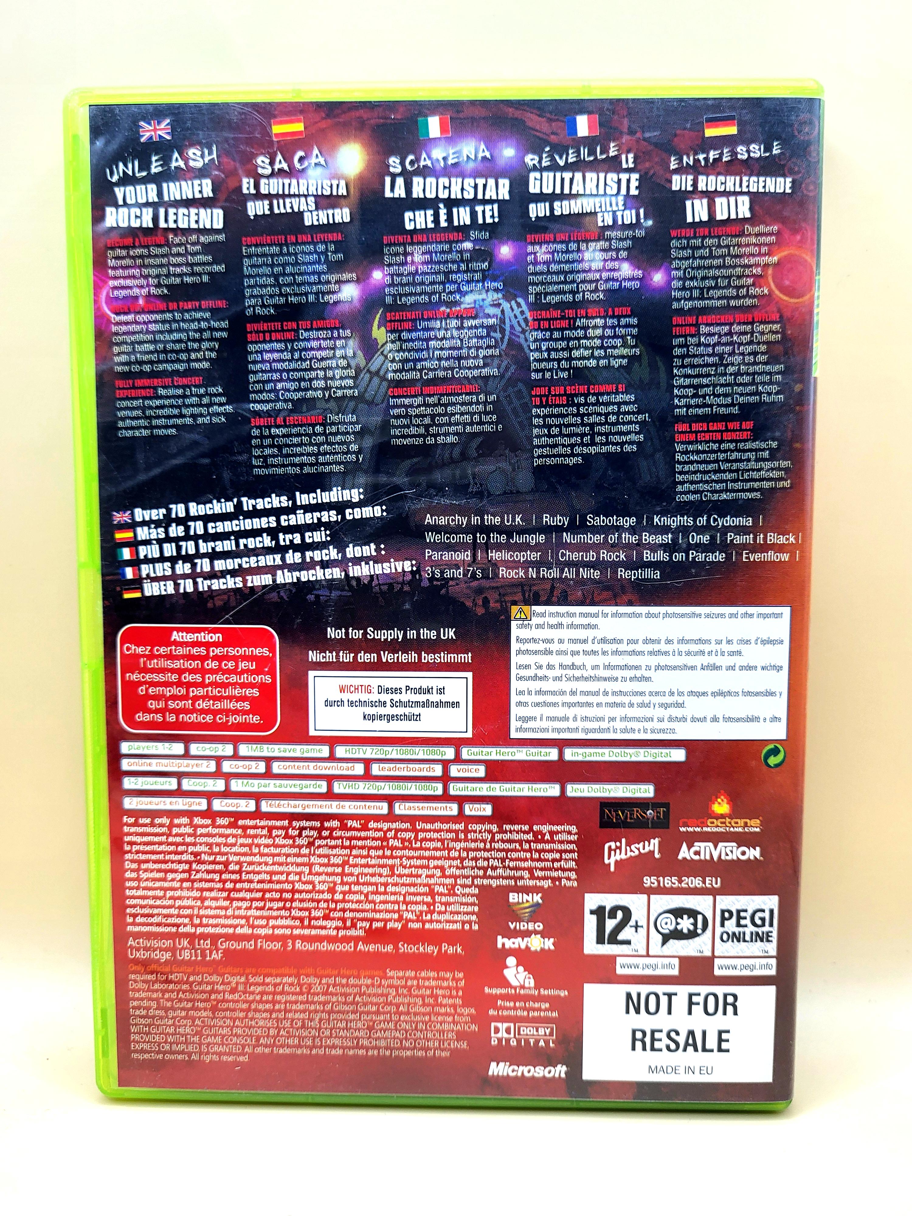 Guitar Hero III 3: Legends of Rock (Game Only) - Xbox 360