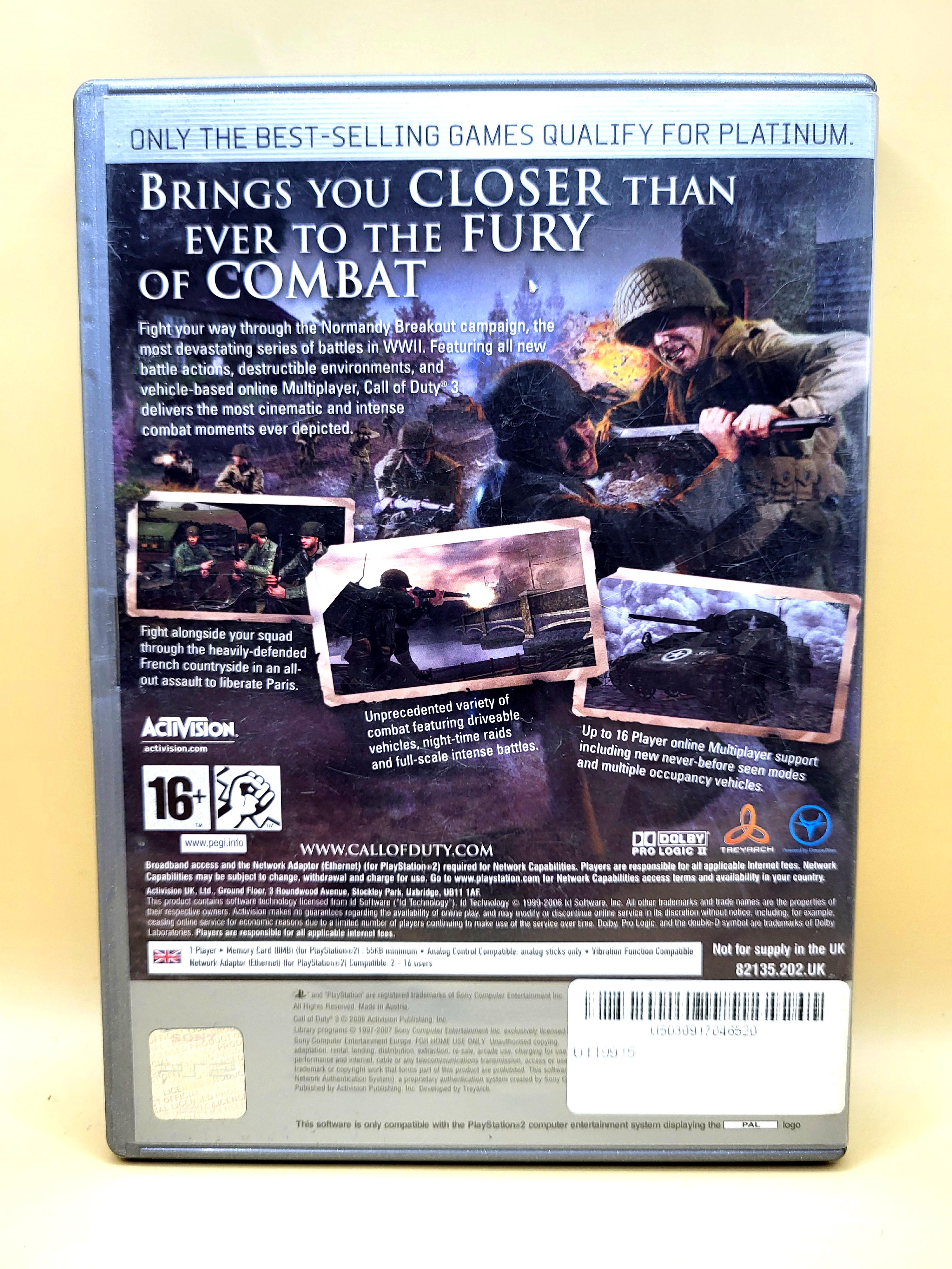 Call of Duty 3 (Platinum) - PlayStation 2 - PS2