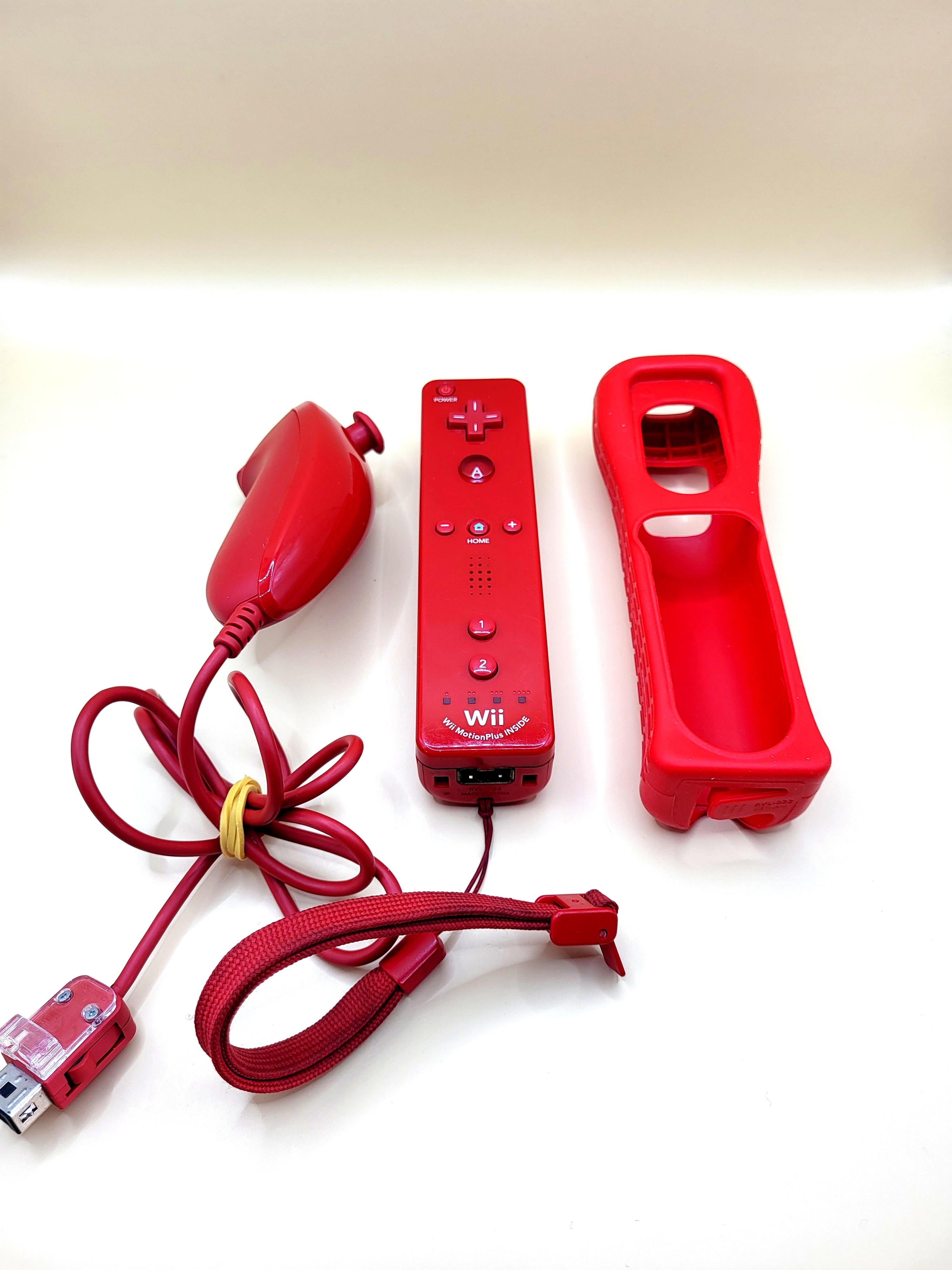 Nintendo Wii Motionplus Controller Rood & Nunchuck
