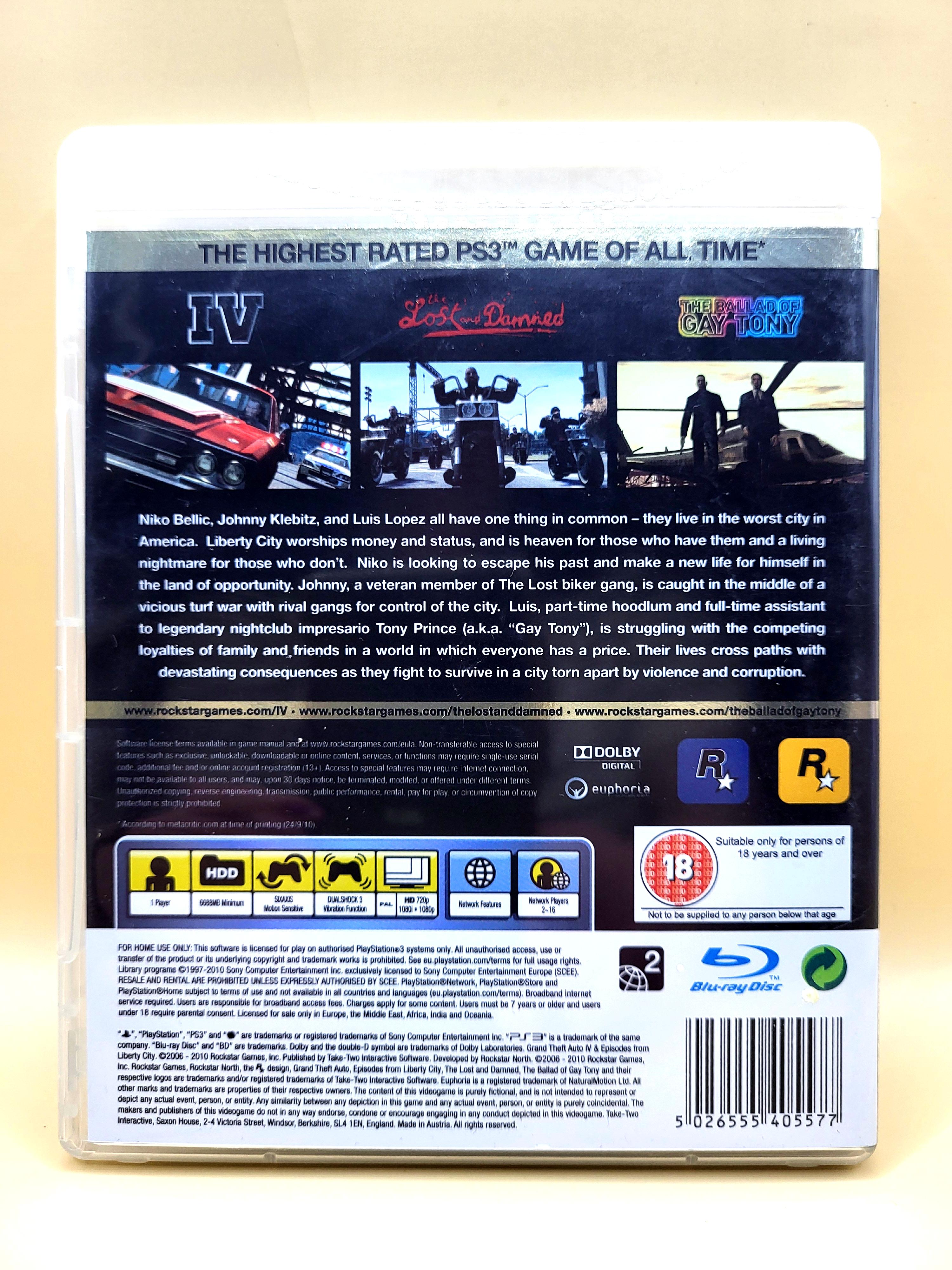 Grand Theft Auto IV & Episodes From Liberty City - The Complete Edition - PlayStation 3 - PS3