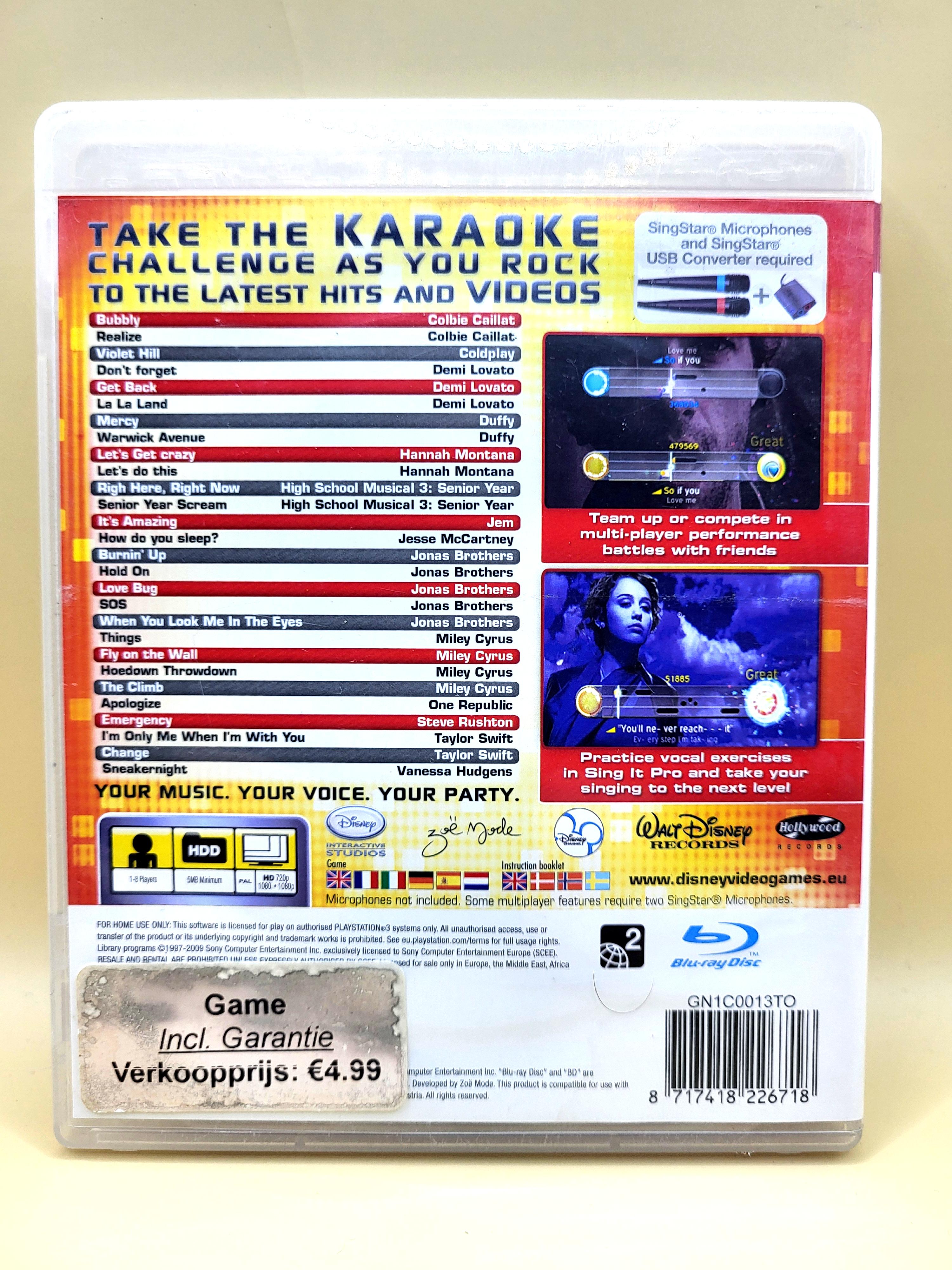 Disney Sing It: Pop Hits - PlayStation 3 - PS3