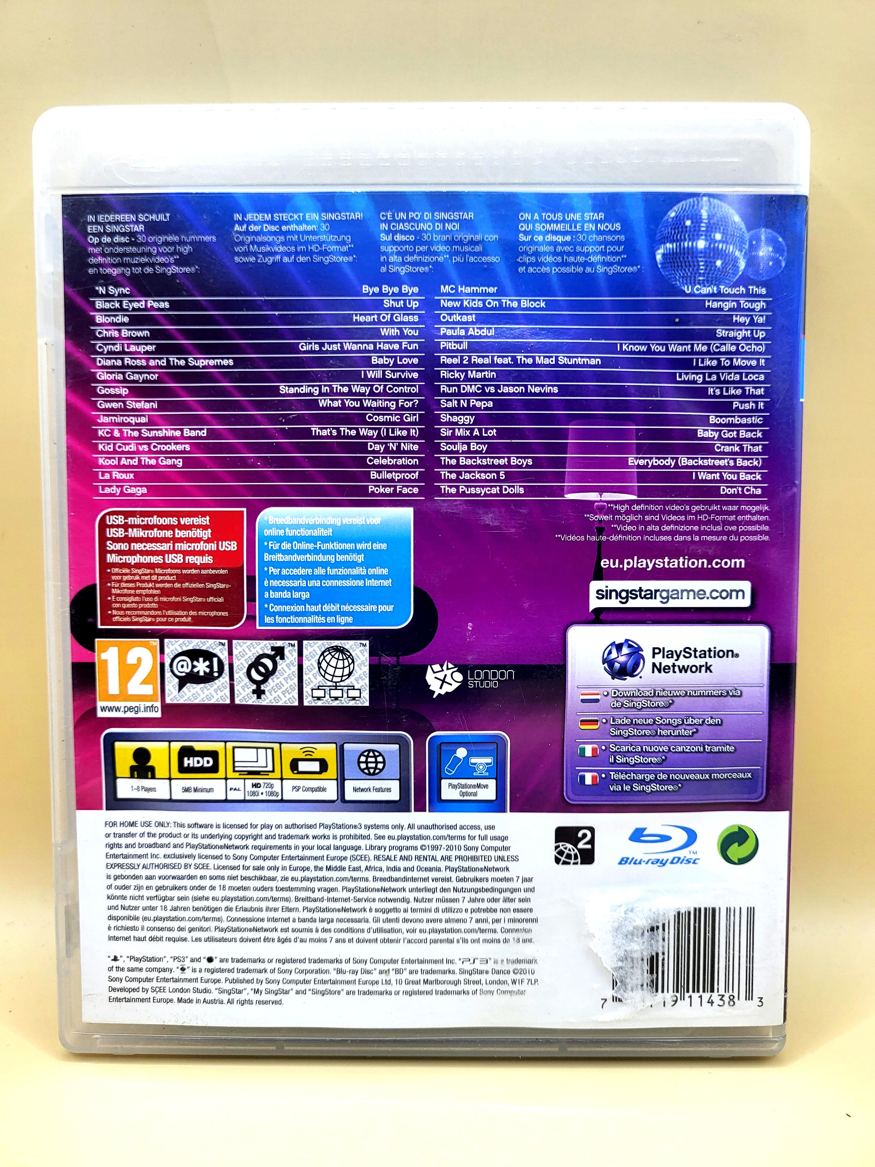 Singstar + Dance - PlayStation 3 - PS3