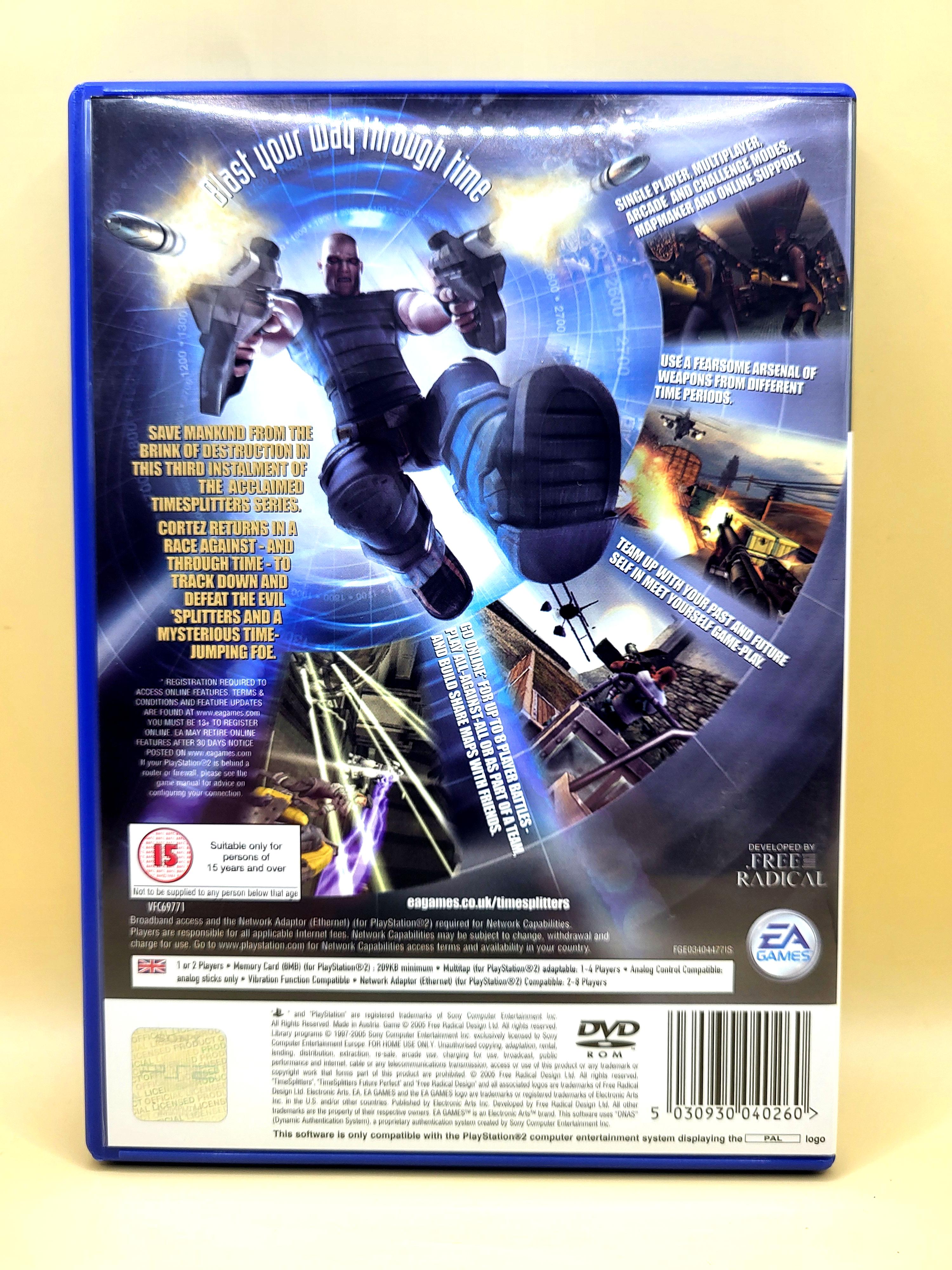 TimeSplitters Future Perfect PlayStation 2 PS2 Achterkant