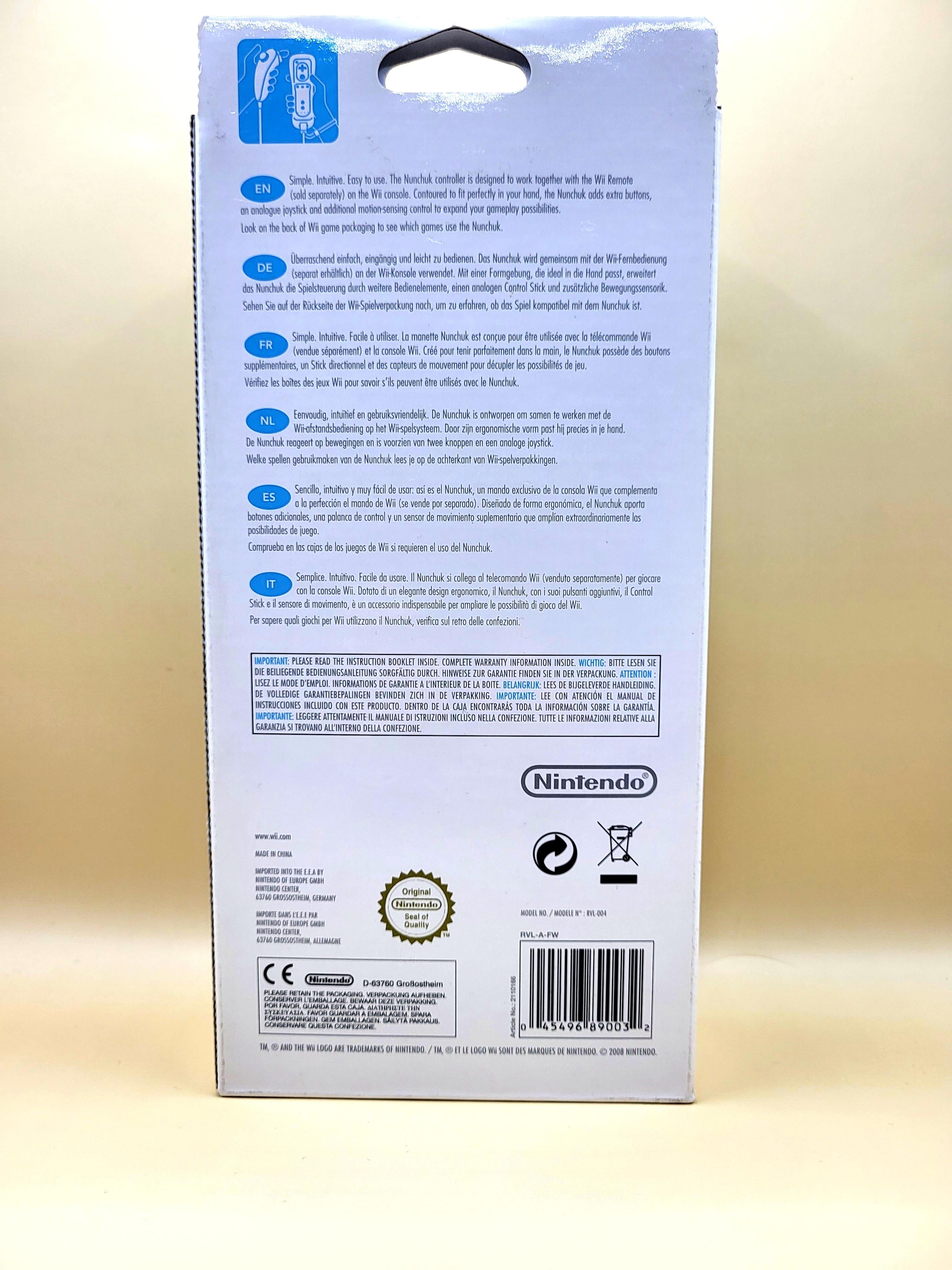 Nintendo Wii Nunchuck Controller Wit in Doos