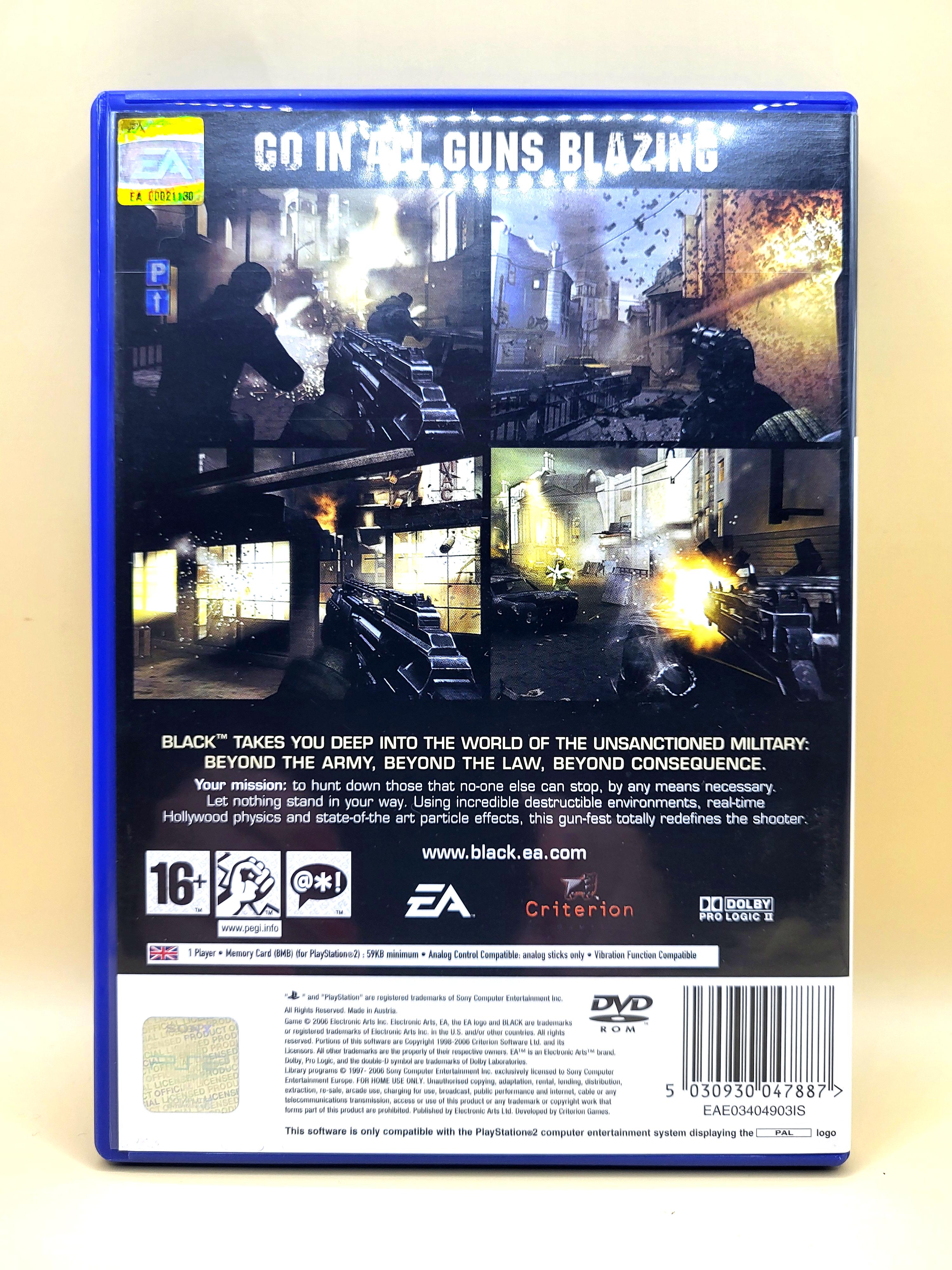 Black PlayStation 2 PS2 Achterkant