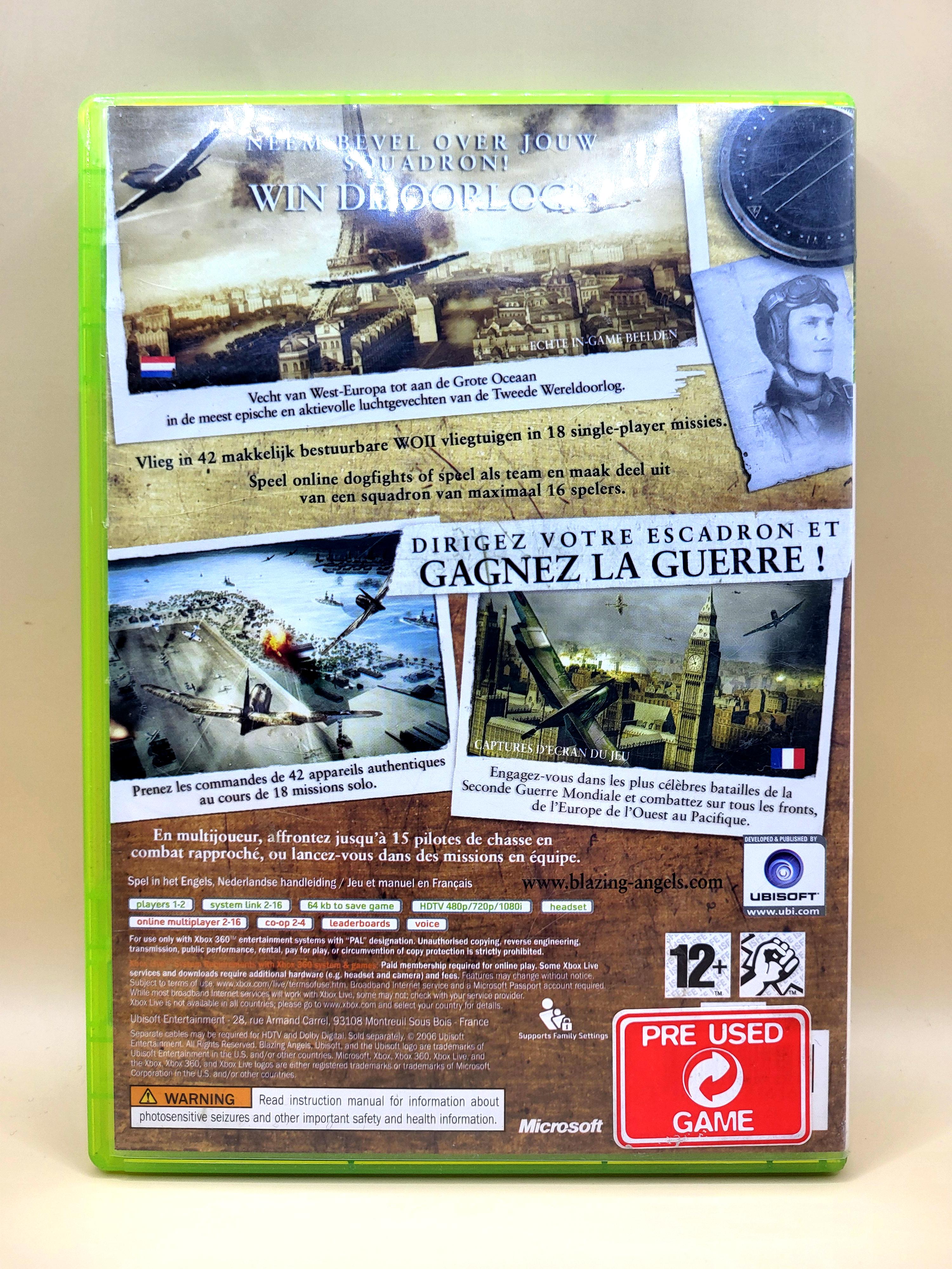Blazing Angels Squadrons of WWII Xbox 360 Achterkant