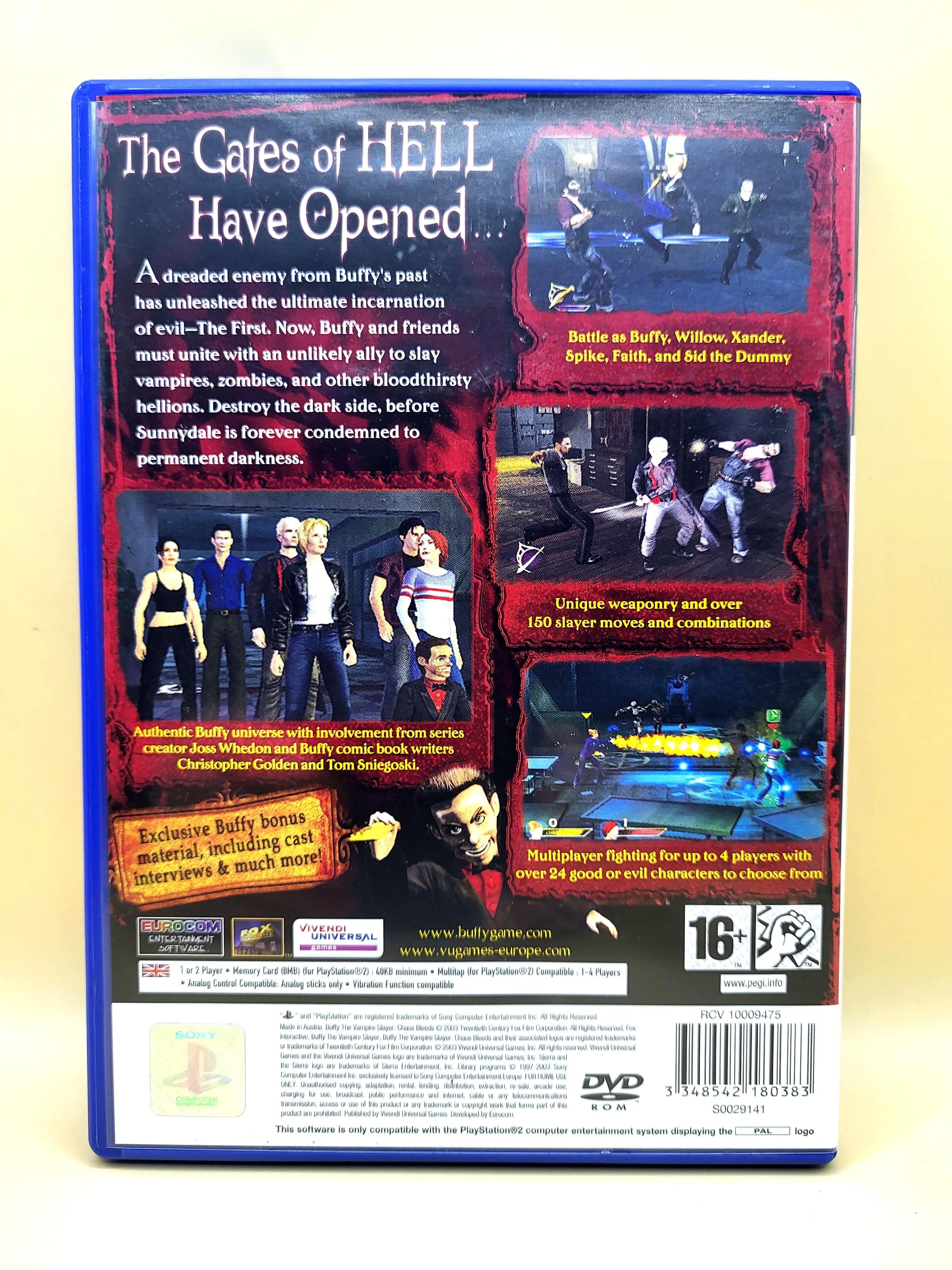 Buffy the Vampire Slayer Chaos Bleeds PlayStation 2 PS2 Achterkant