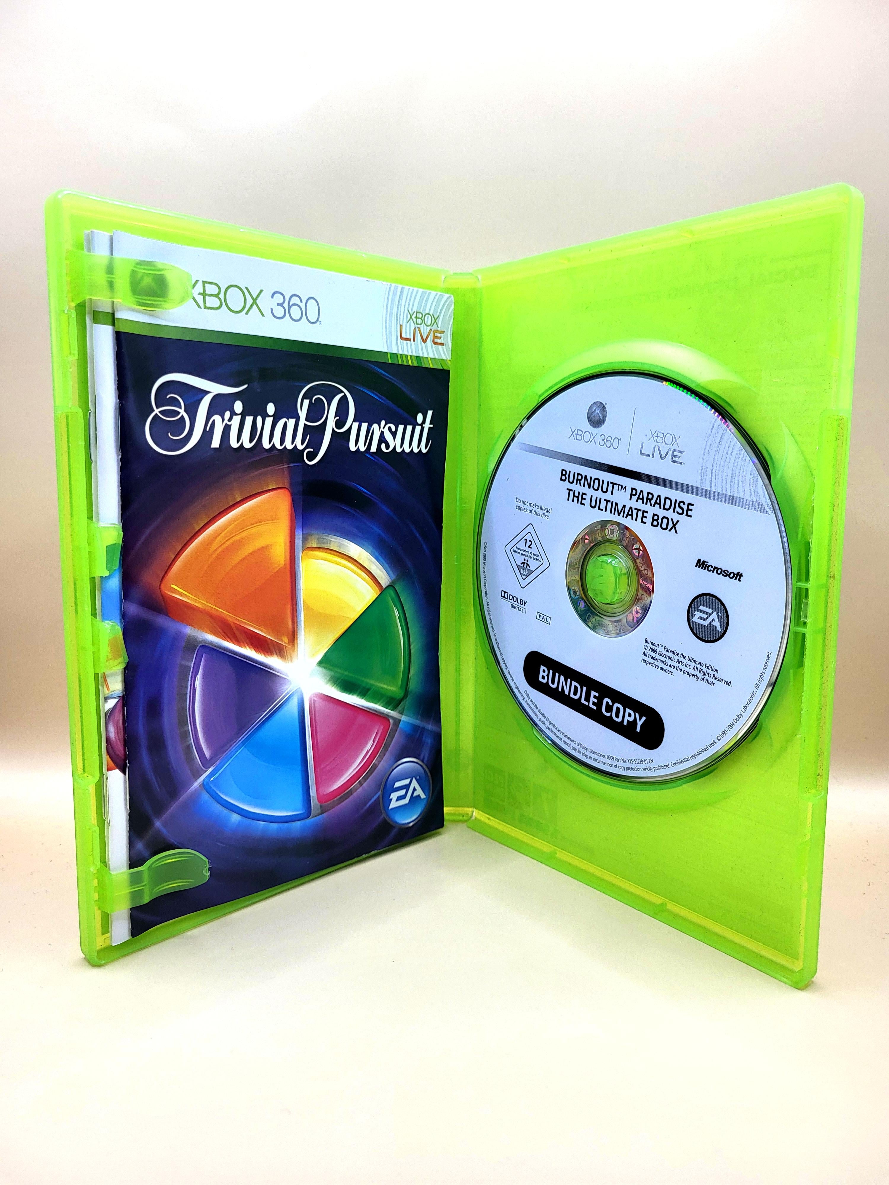 Burnout Paradise Ultimate Box & Trivial Pursuit Xbox 360 Open Doos