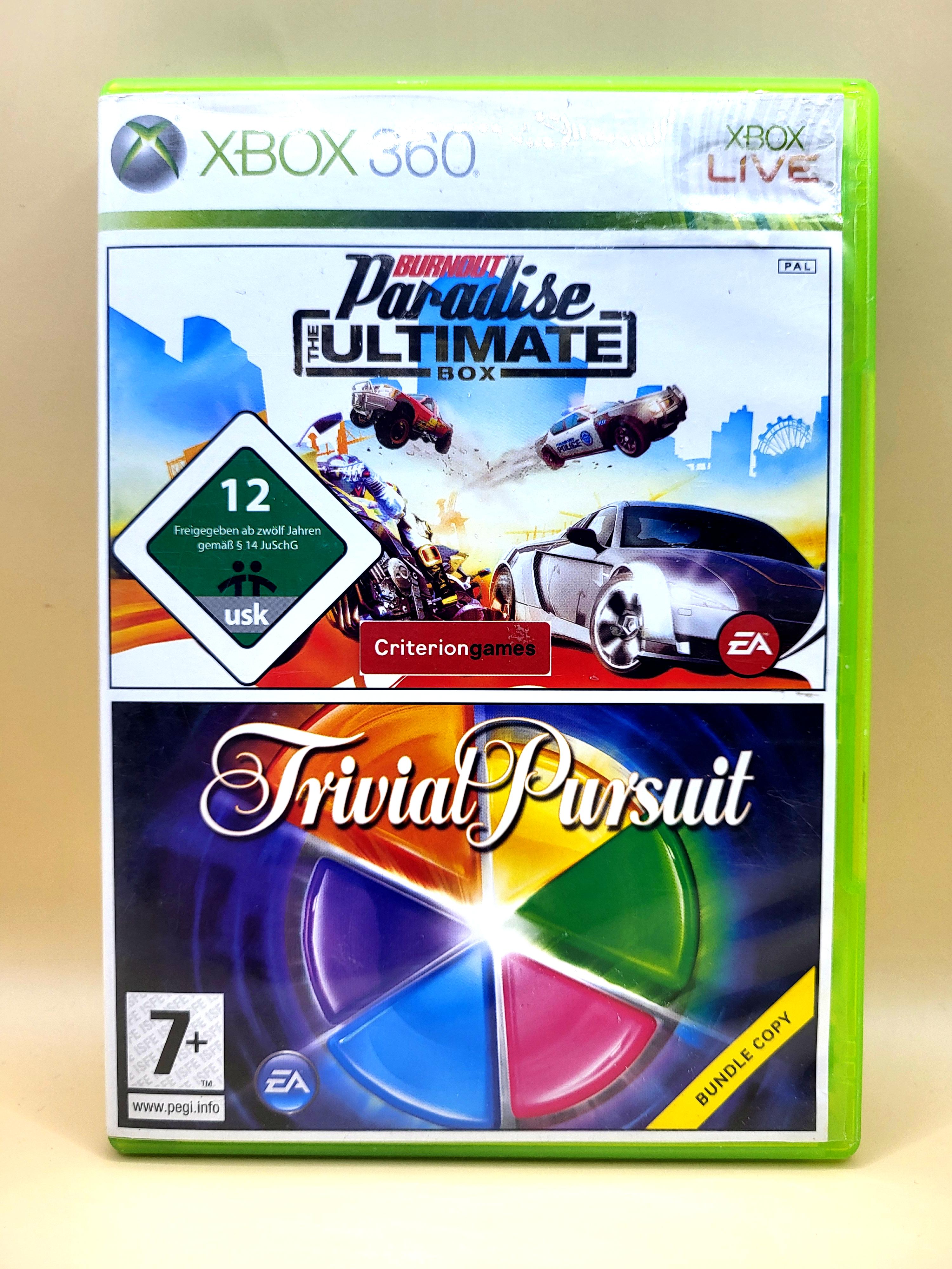 Burnout Paradise Ultimate Box & Trivial Pursuit Xbox 360 Voorkant