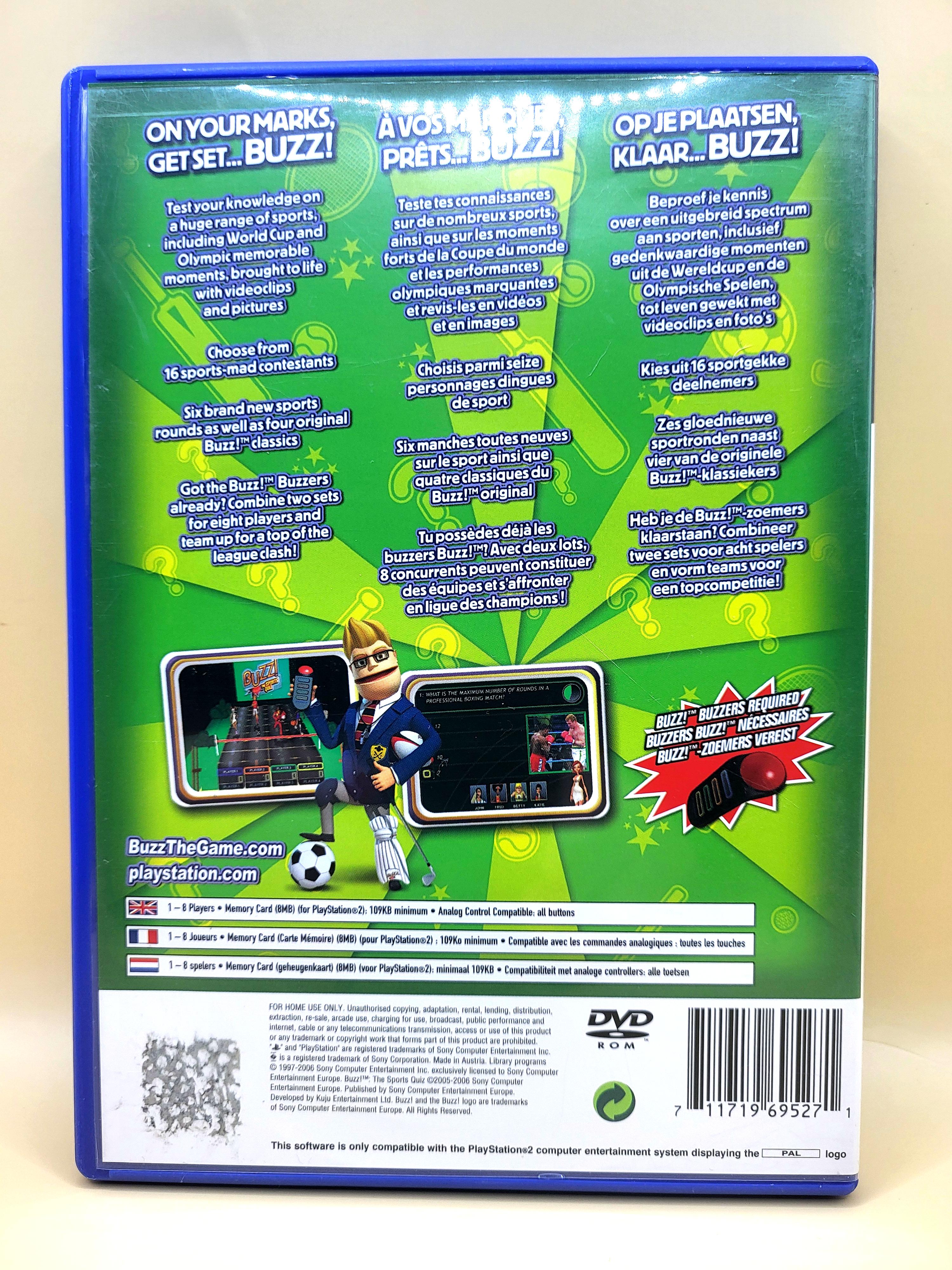 Buzz The Sports Quiz - PlayStation 2 - PS2