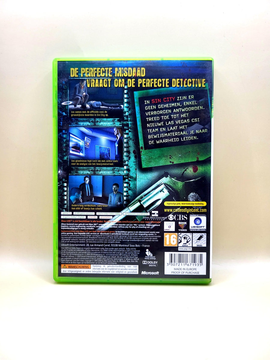 CSI Crime Scene Investigation Deadly Intent - Xbox 360