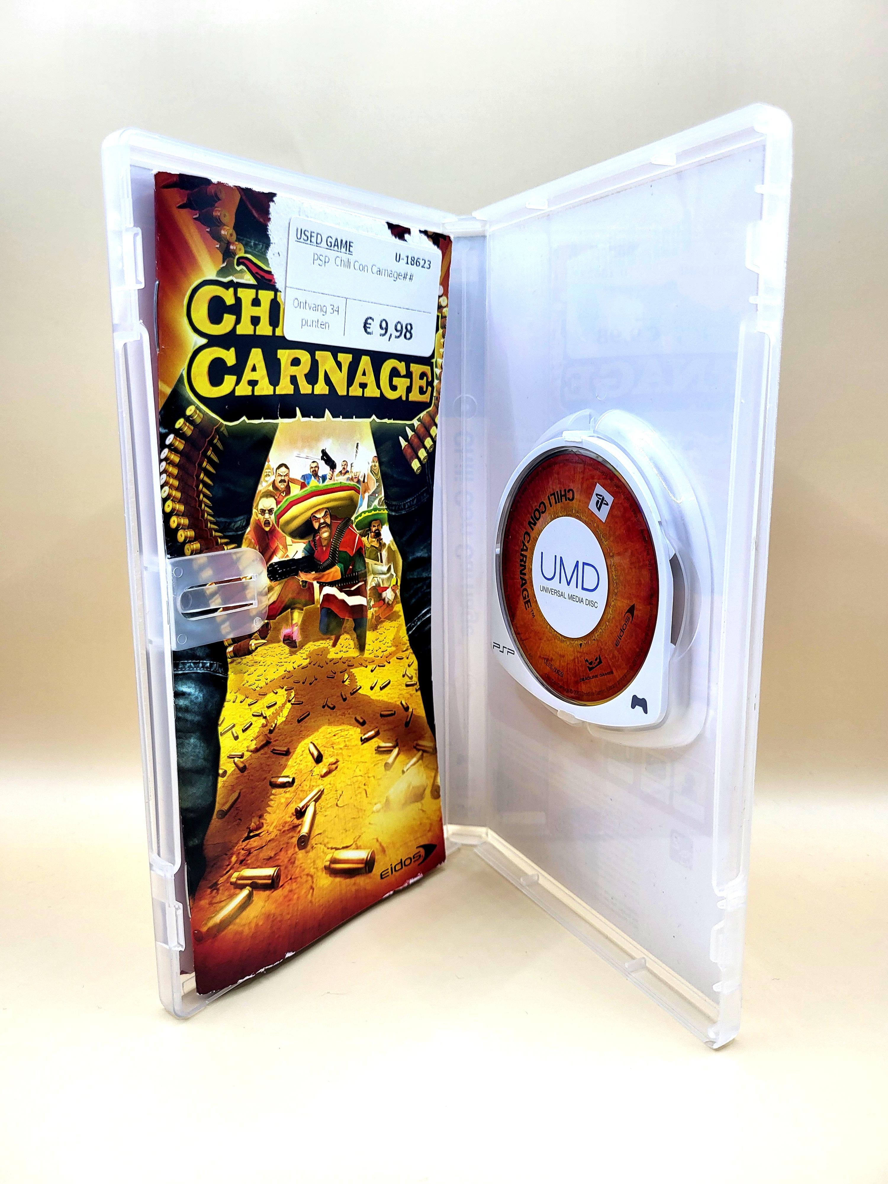 Chili Con Carnage PlayStation Portable PSP Open Doos