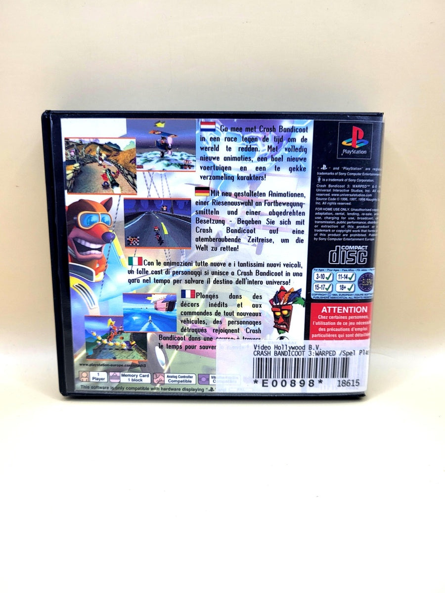 Crash Bandicoot 3 Warped in Rental Doos - PlayStation 1 - PS1