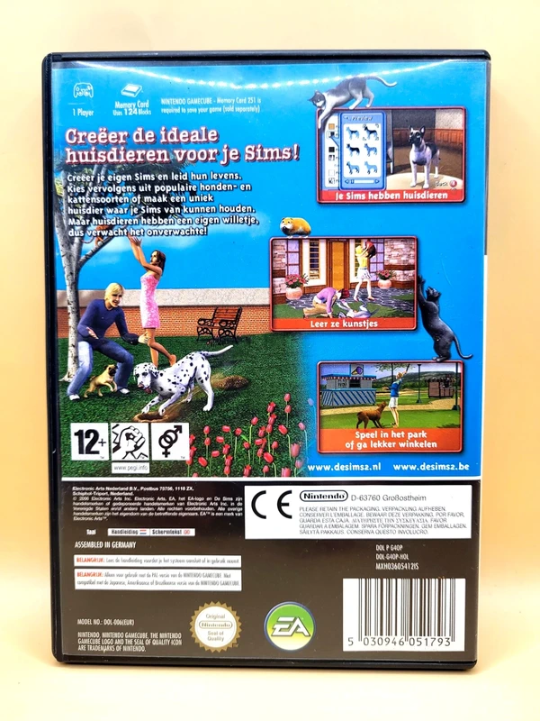 De Sims 2 Huisdieren Nintendo Gamecube Achterkant