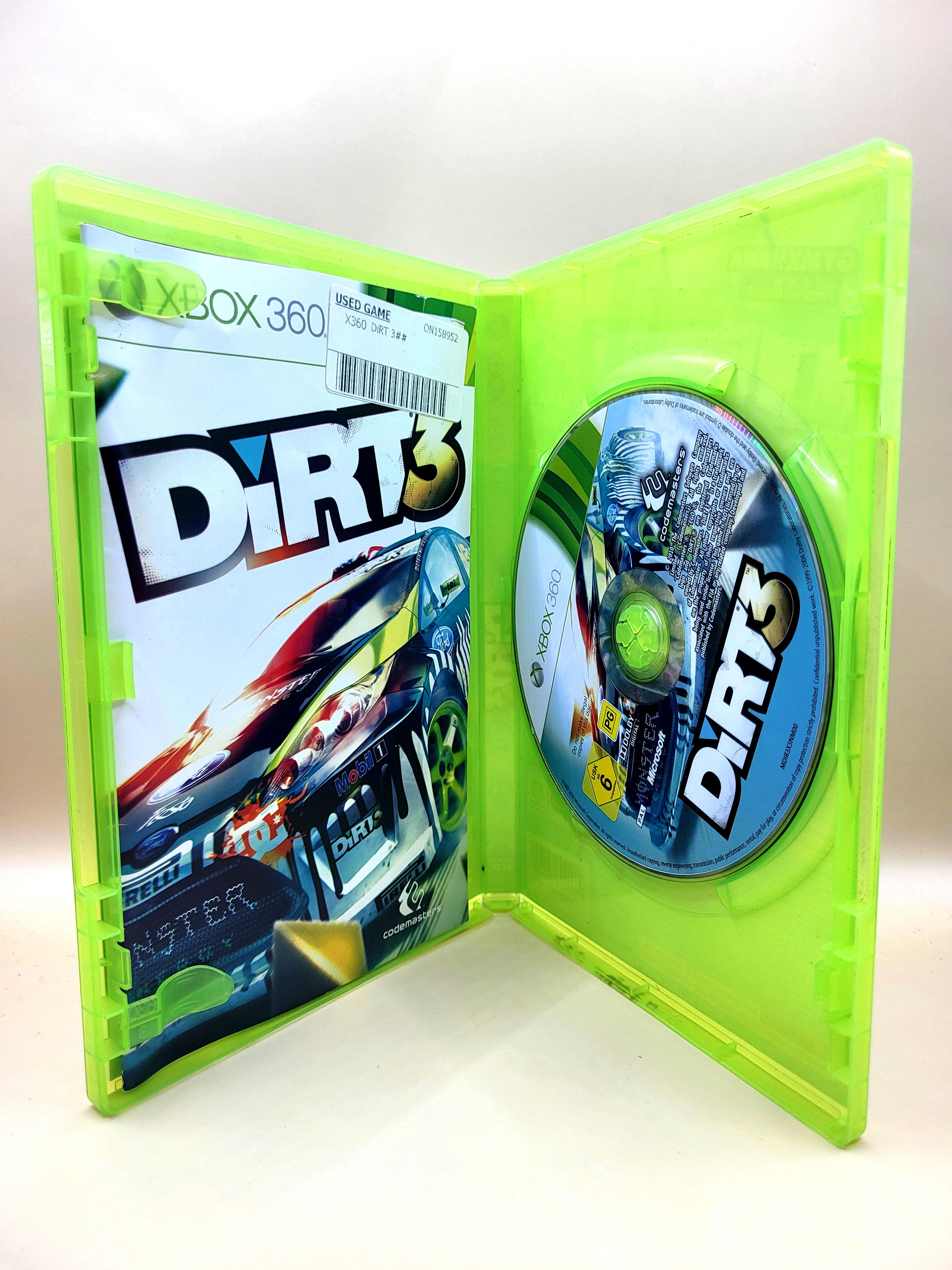 Dirt Dirt 3 Xbox 360 Disc3 Xbox 360 Open Doos