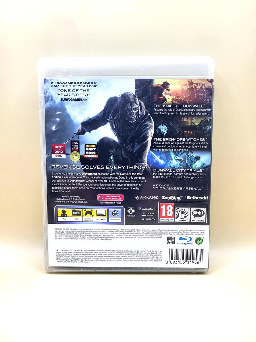 Dishonored Game of the Year Edition - PlayStation 3 - PS3