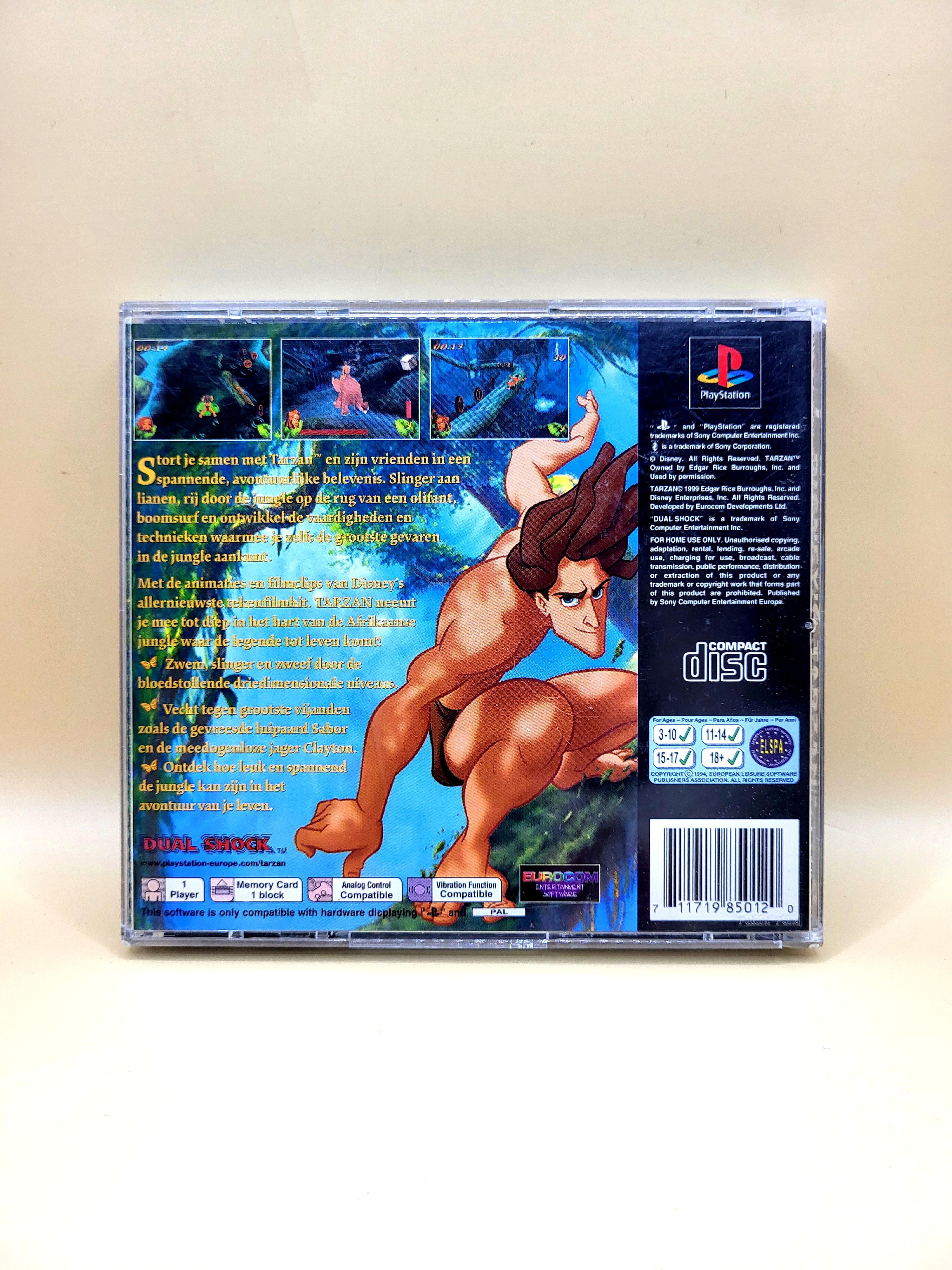Tarzan Geen Boekje PlayStation 1 PS1 Achterkant