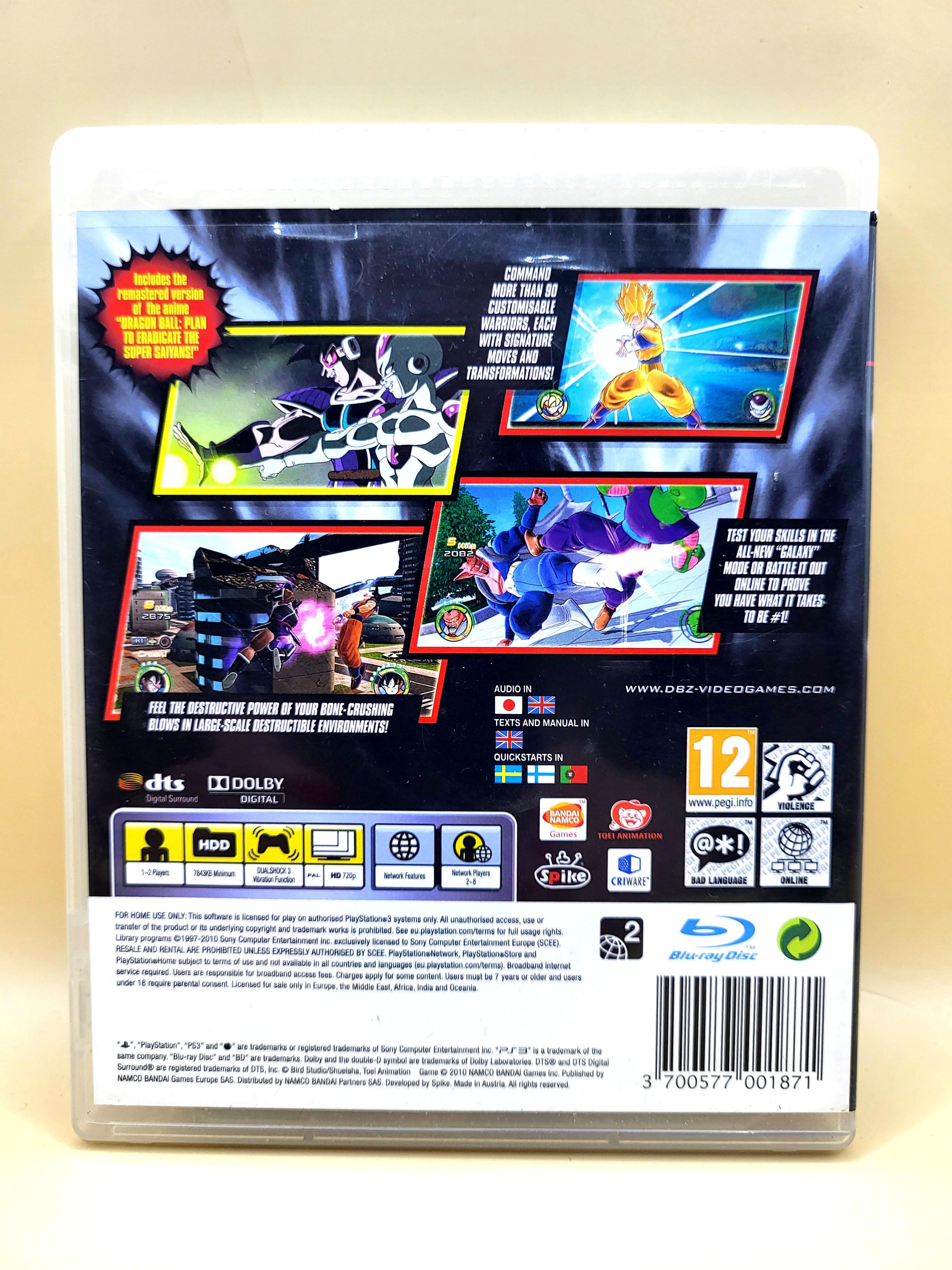 Dragon Ball: Raging Blast 2 PlayStation 3 PS3 Achterkant