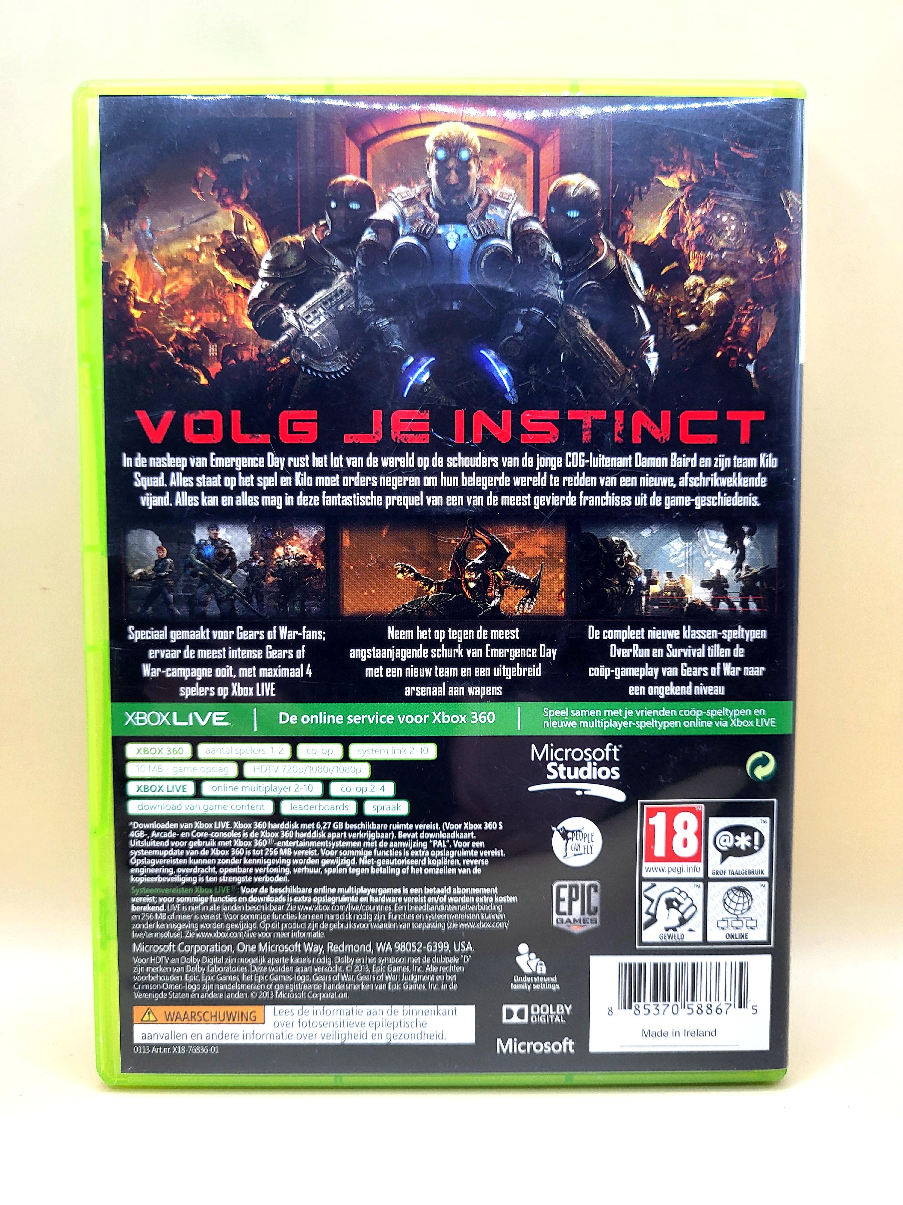 Gears of War Judgment Xbox 360 Achterkant