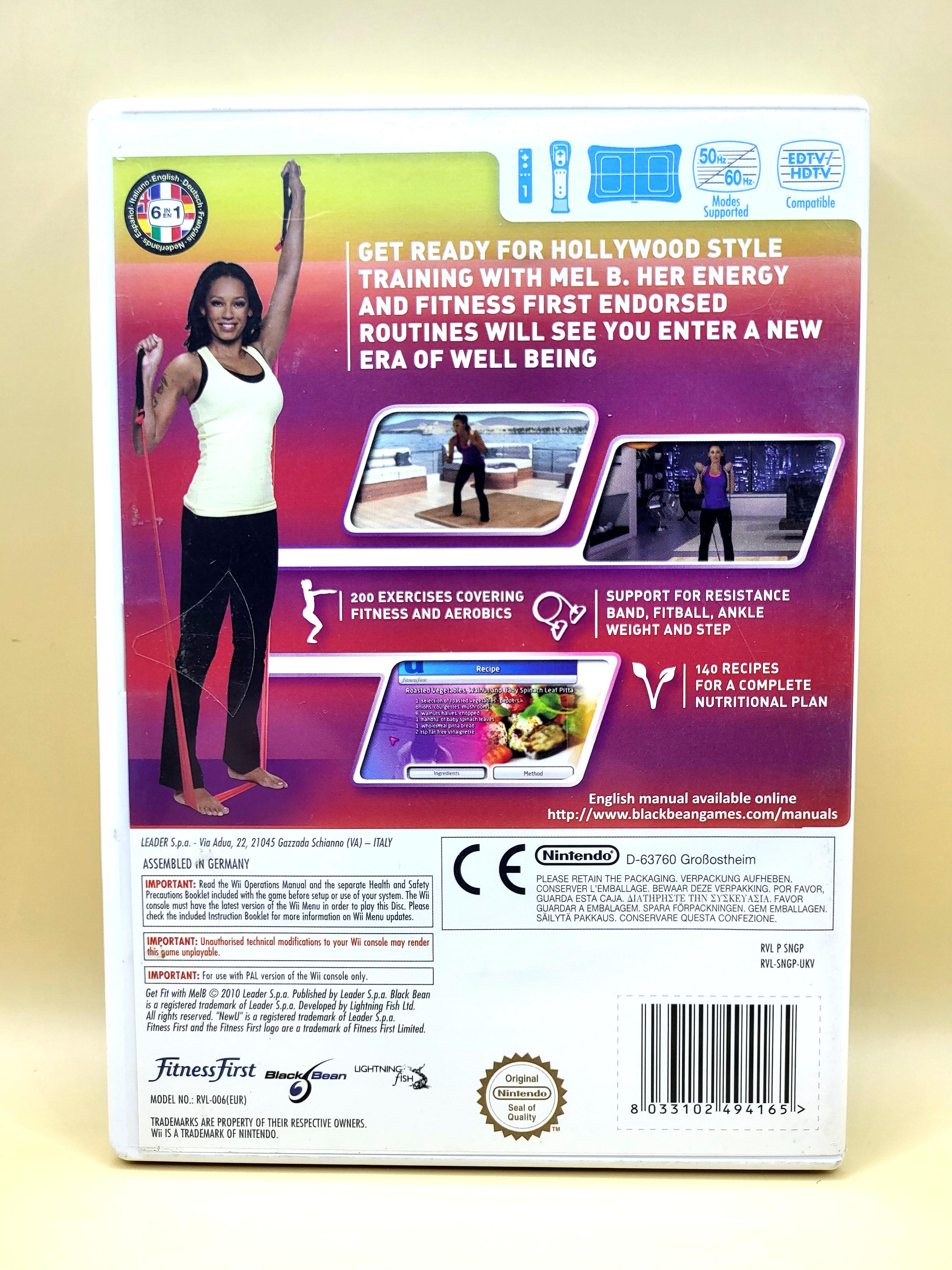 Get Fit with Mel B Geen Boekje Nintendo Wii Achterkant