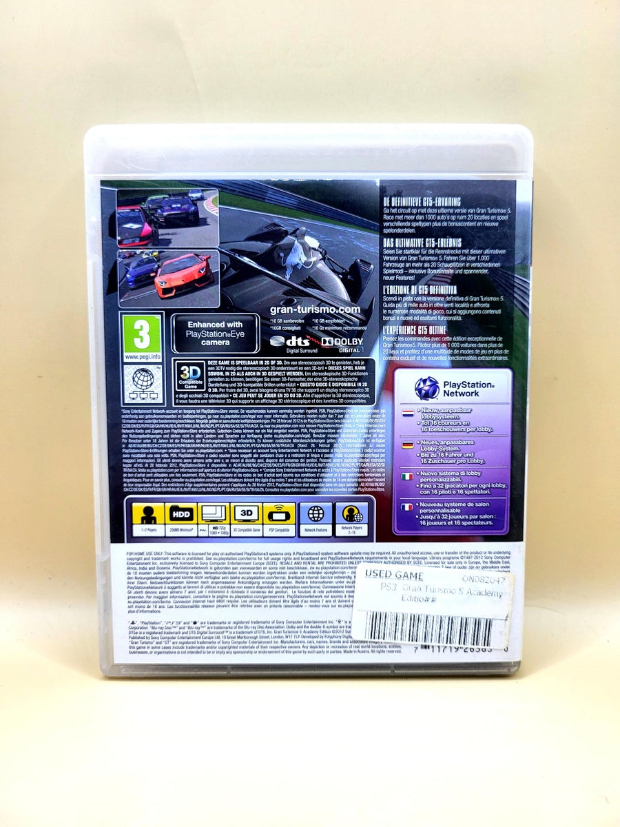 Gran Turismo 5 (Academy Edition) - PlayStation 3 - PS3