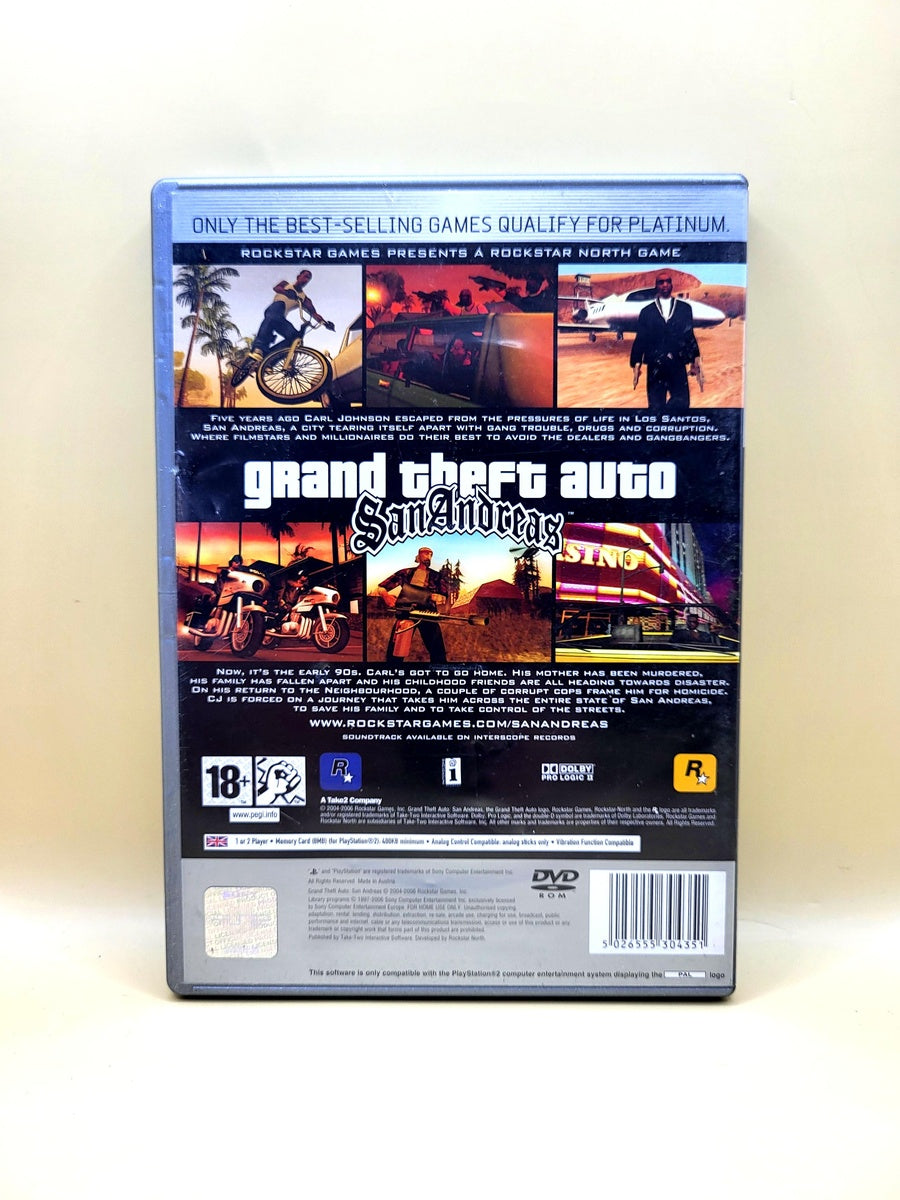 Grand Theft Auto San Andreas Platinum (Geen Boekje) - PlayStation 2 - PS2