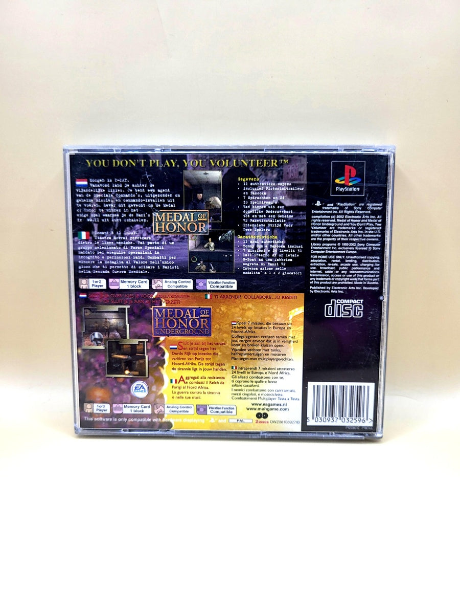Medal of Honor and Medal of Honor Underground - PlayStation 1 - PS1