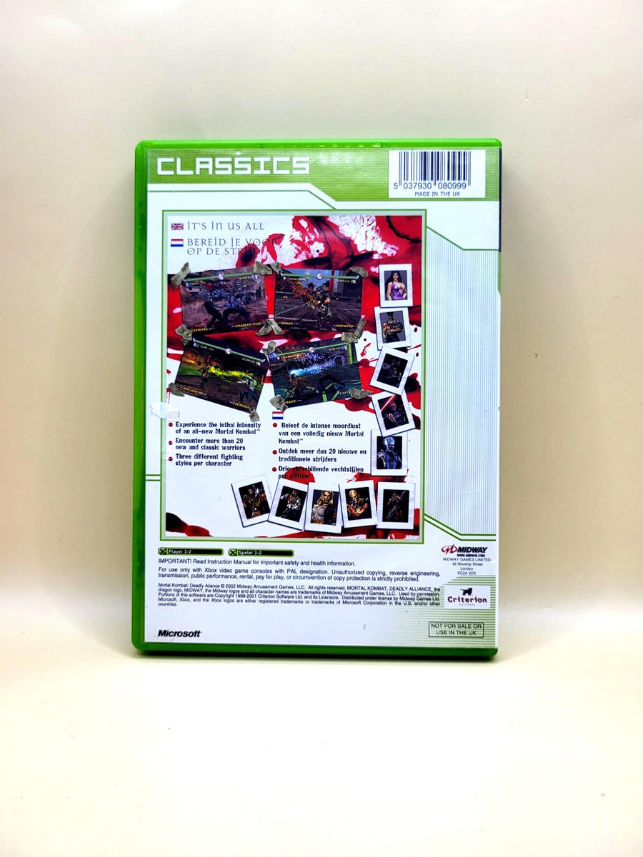 Mortal Kombat Deadly Alliance Classics (No Manual) - Xbox Original