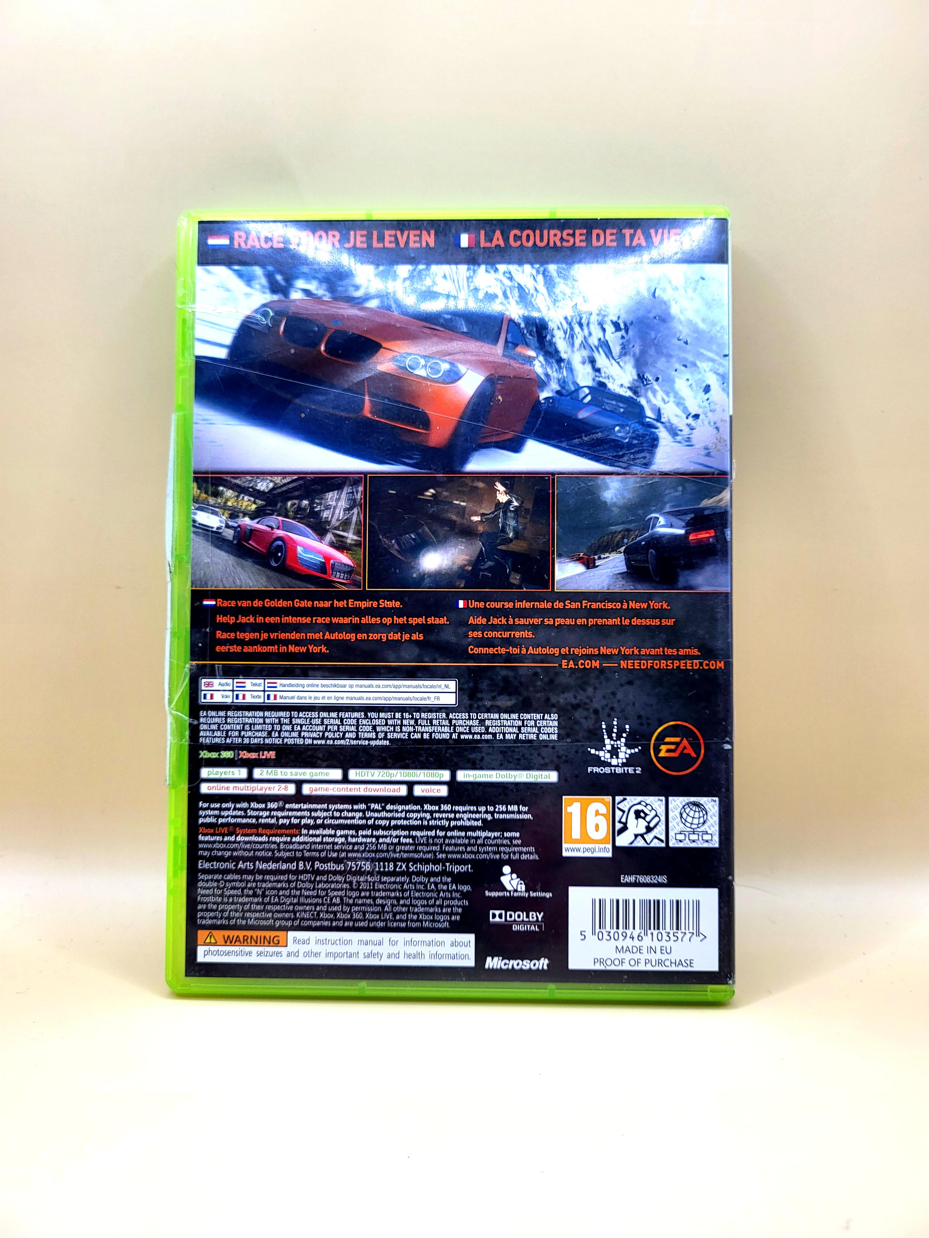 Need for Speed The Run Xbox 360 Achterkant