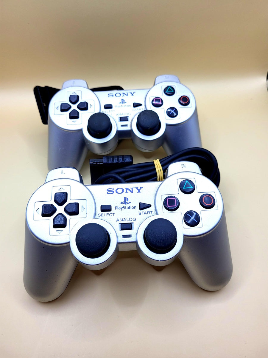 PlayStation 2 Silver Prestige Line 2 Controller Pack - Compleet in Doos