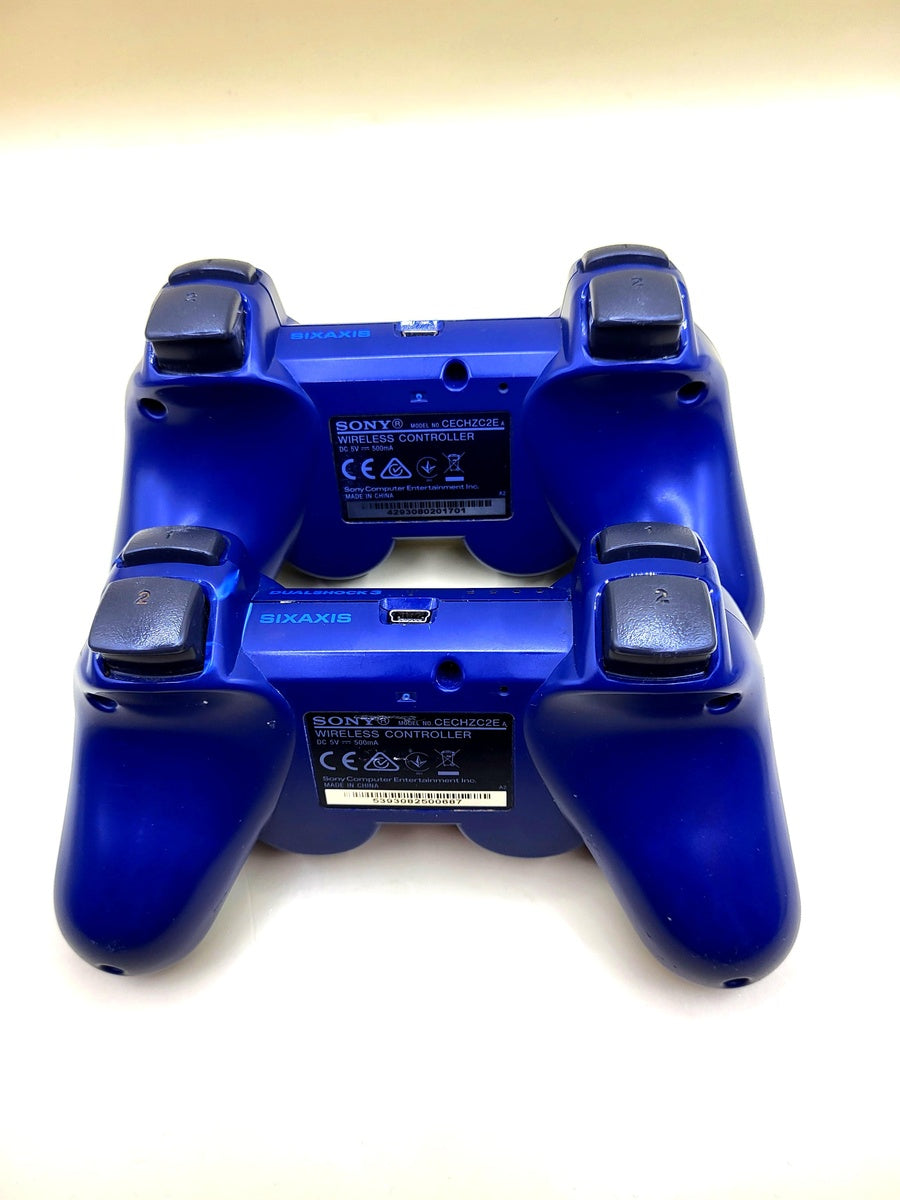 PlayStation 3 Console Super Slim Azurite Blue 2 Controller Set