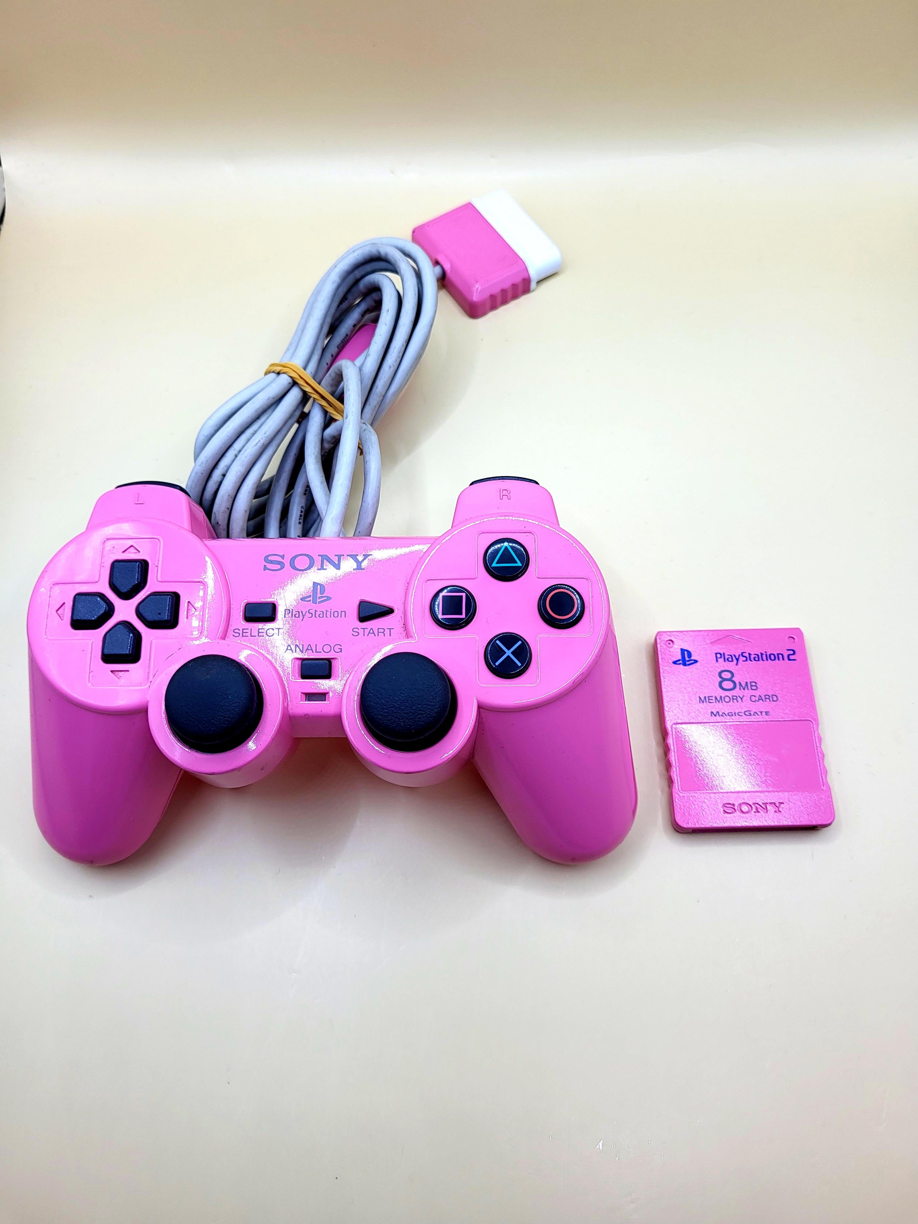 Playstation 2 Pink Bundel - Console, Controller, Memory Card & Kabels