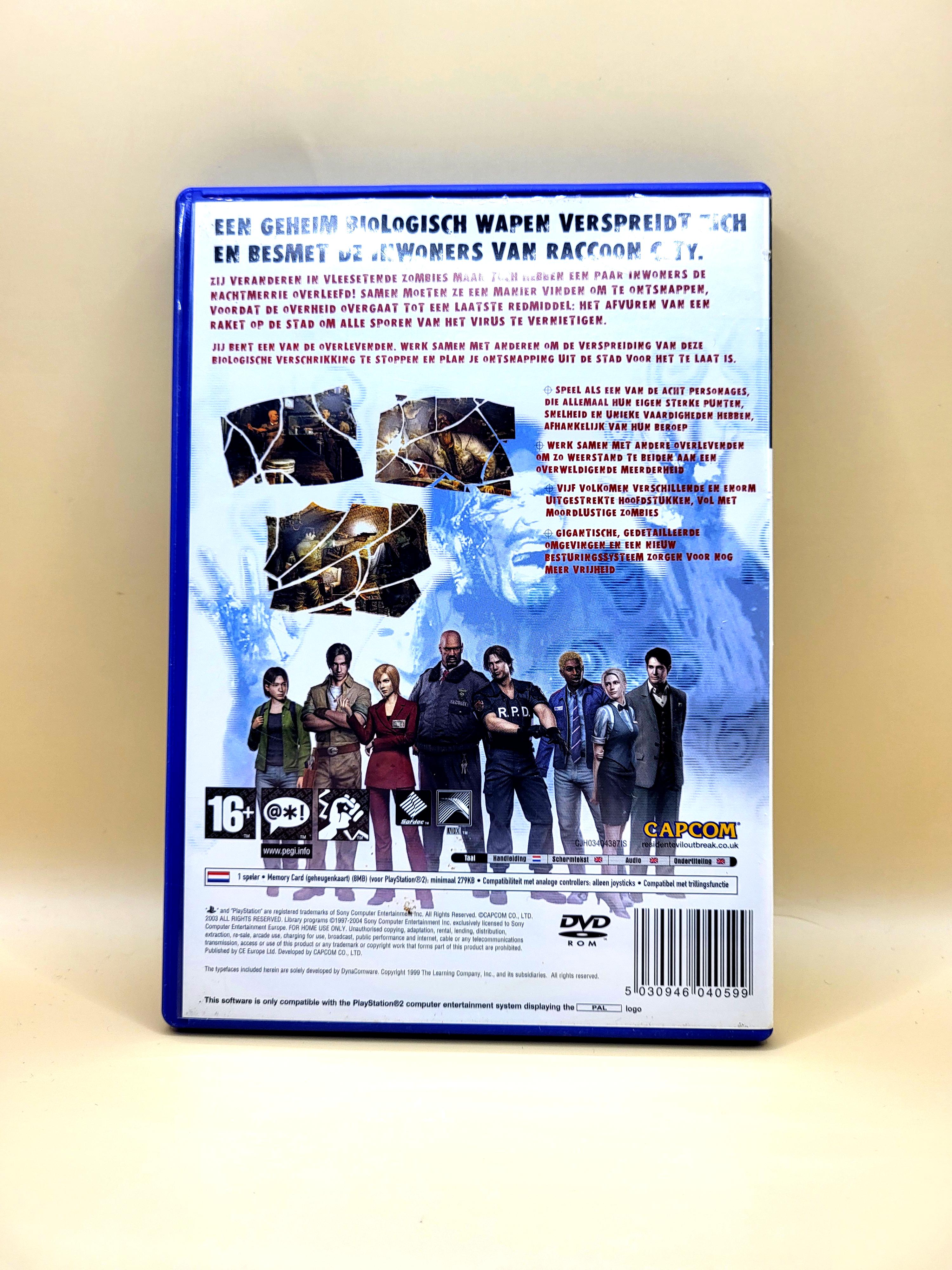 Resident Evil: Outbreak PlayStation 2 PS2 Achterkant