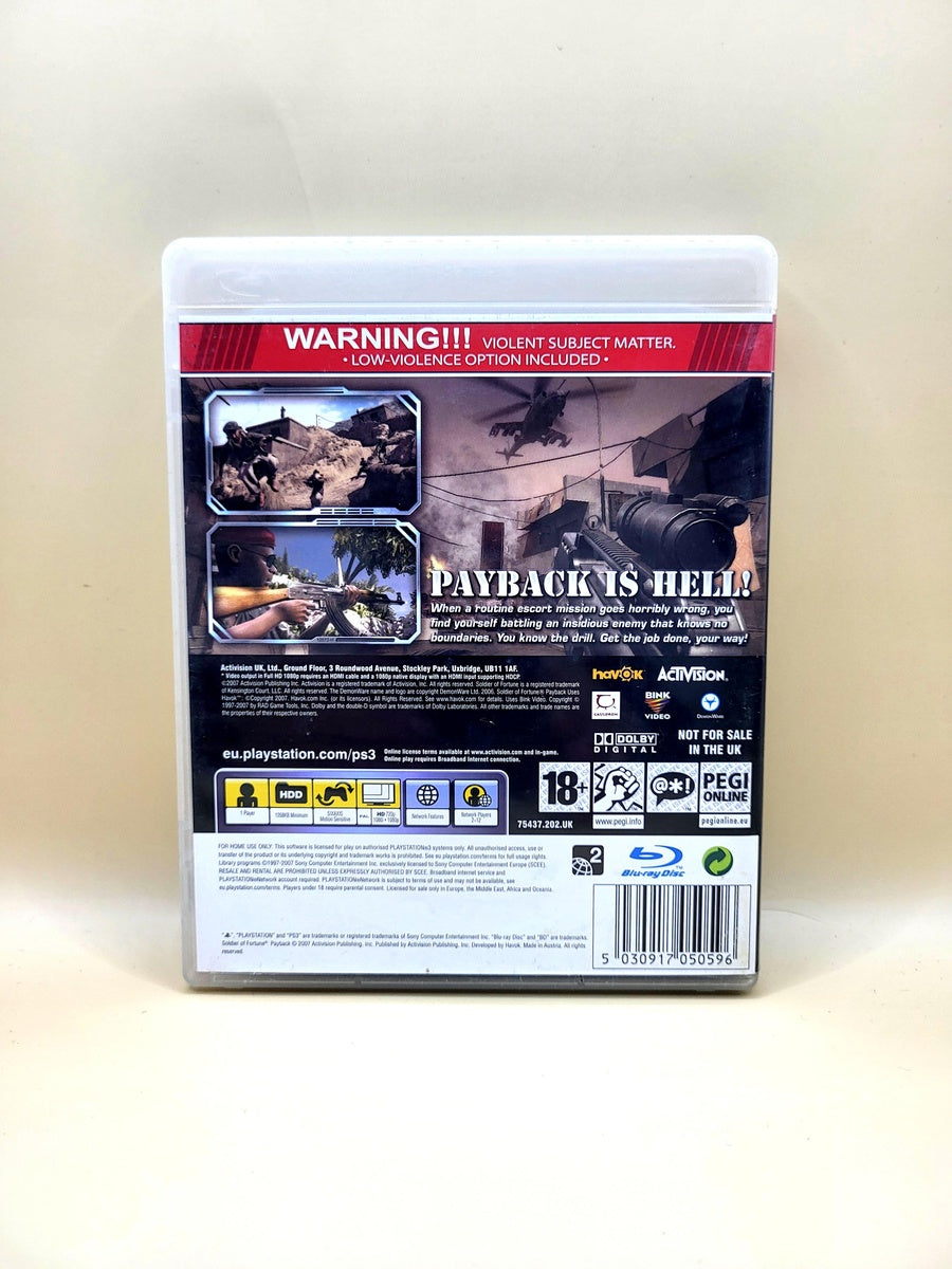 Soldier of Fortune Payback - PlayStation 3 - PS3