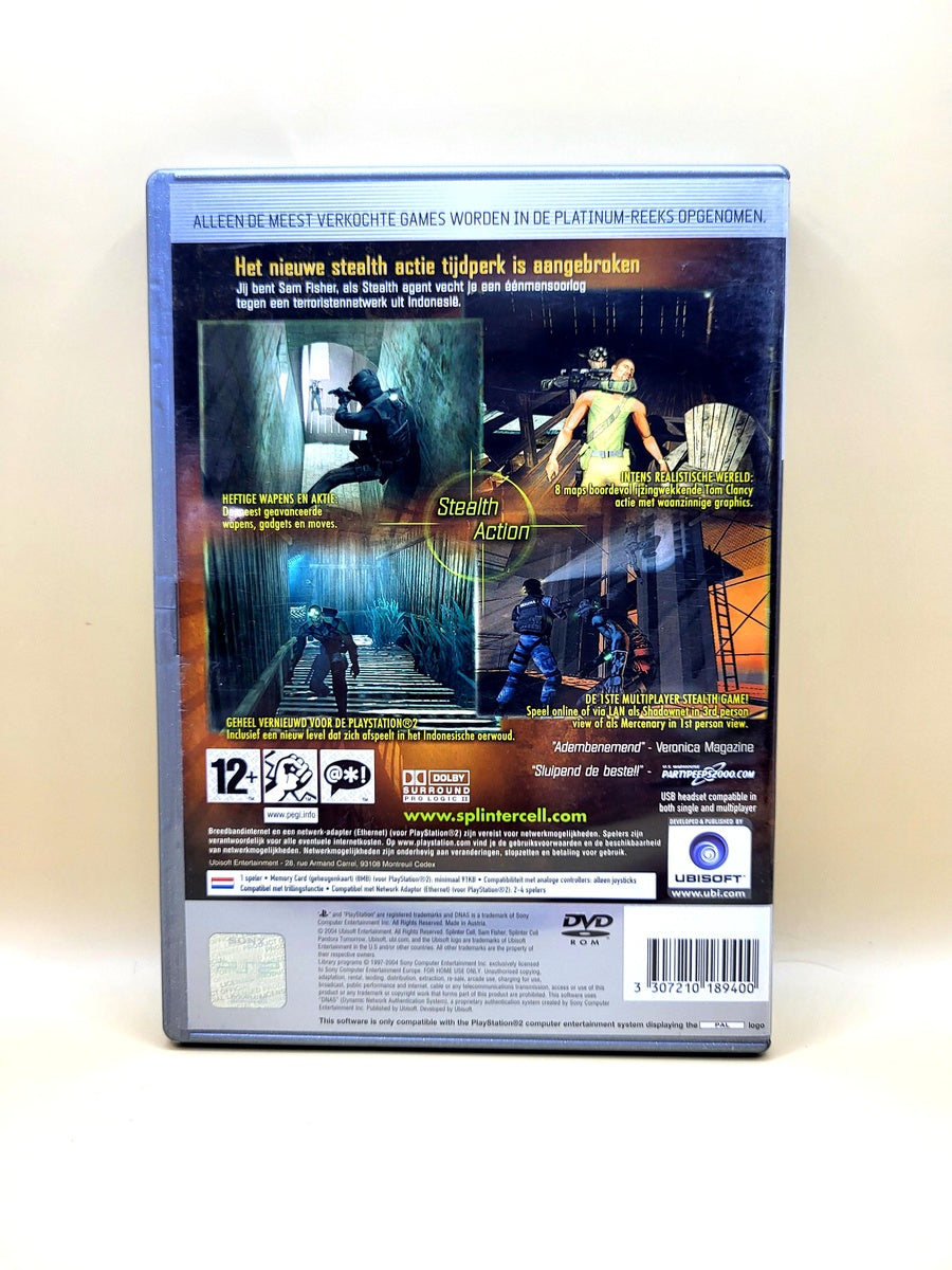 Splinter Cell Pandora Tomorrow Platinum Geen Boekje - PlayStation 2 - PS2