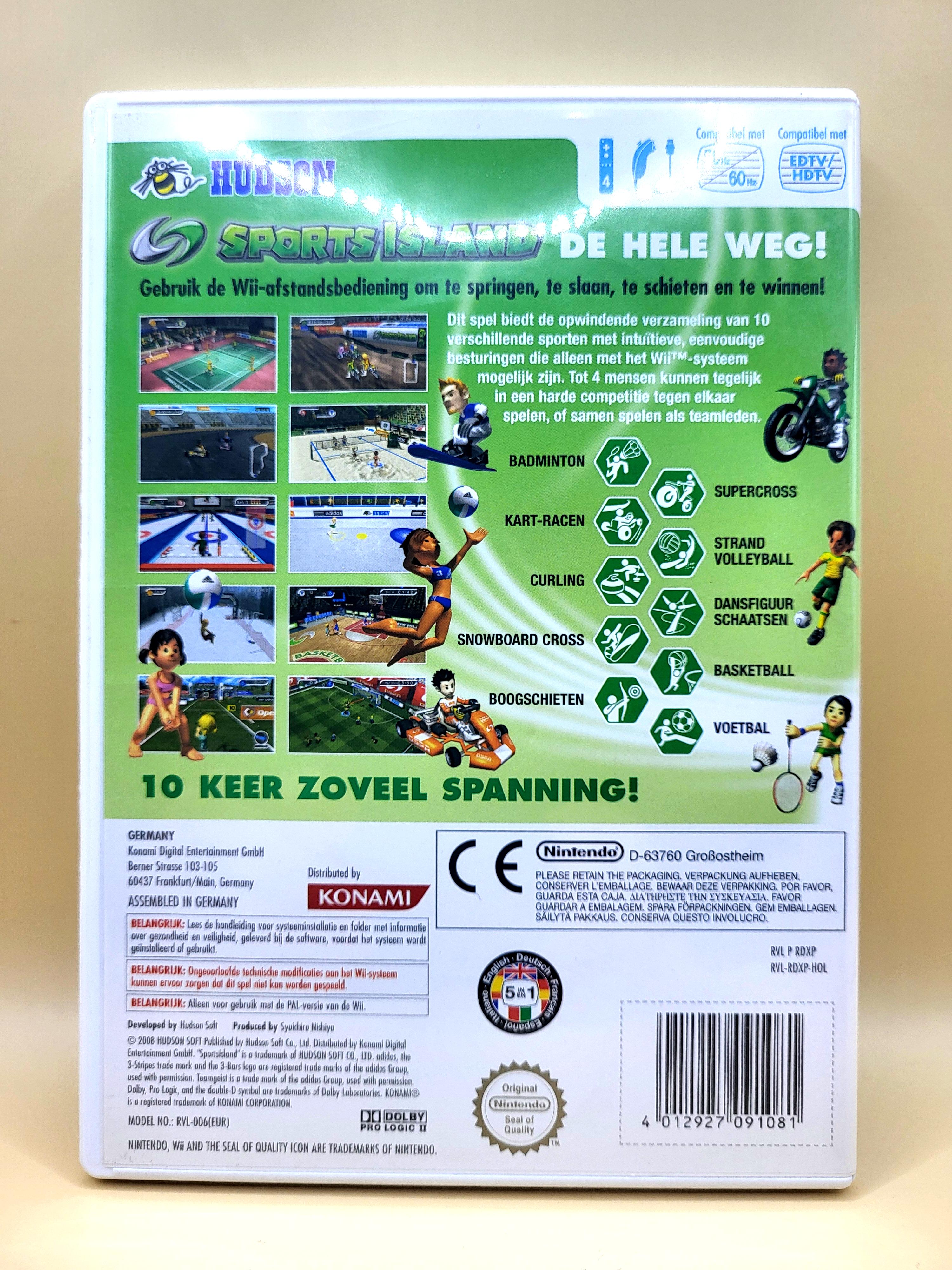 Sports Island Nintendo Wii Achterkant