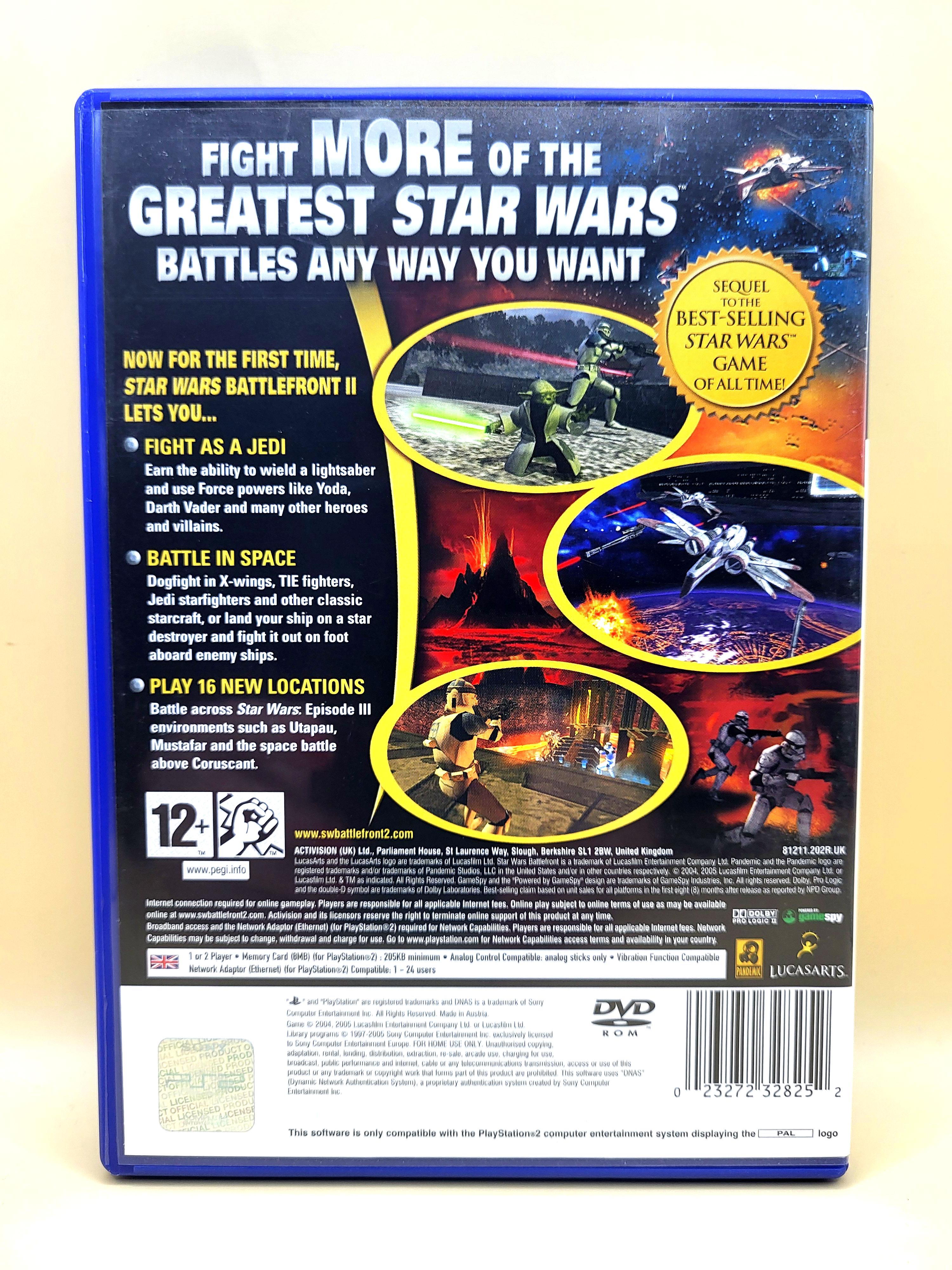 Star Wars Battlefront II 2 PlayStation 2 PS2 Achterkant
